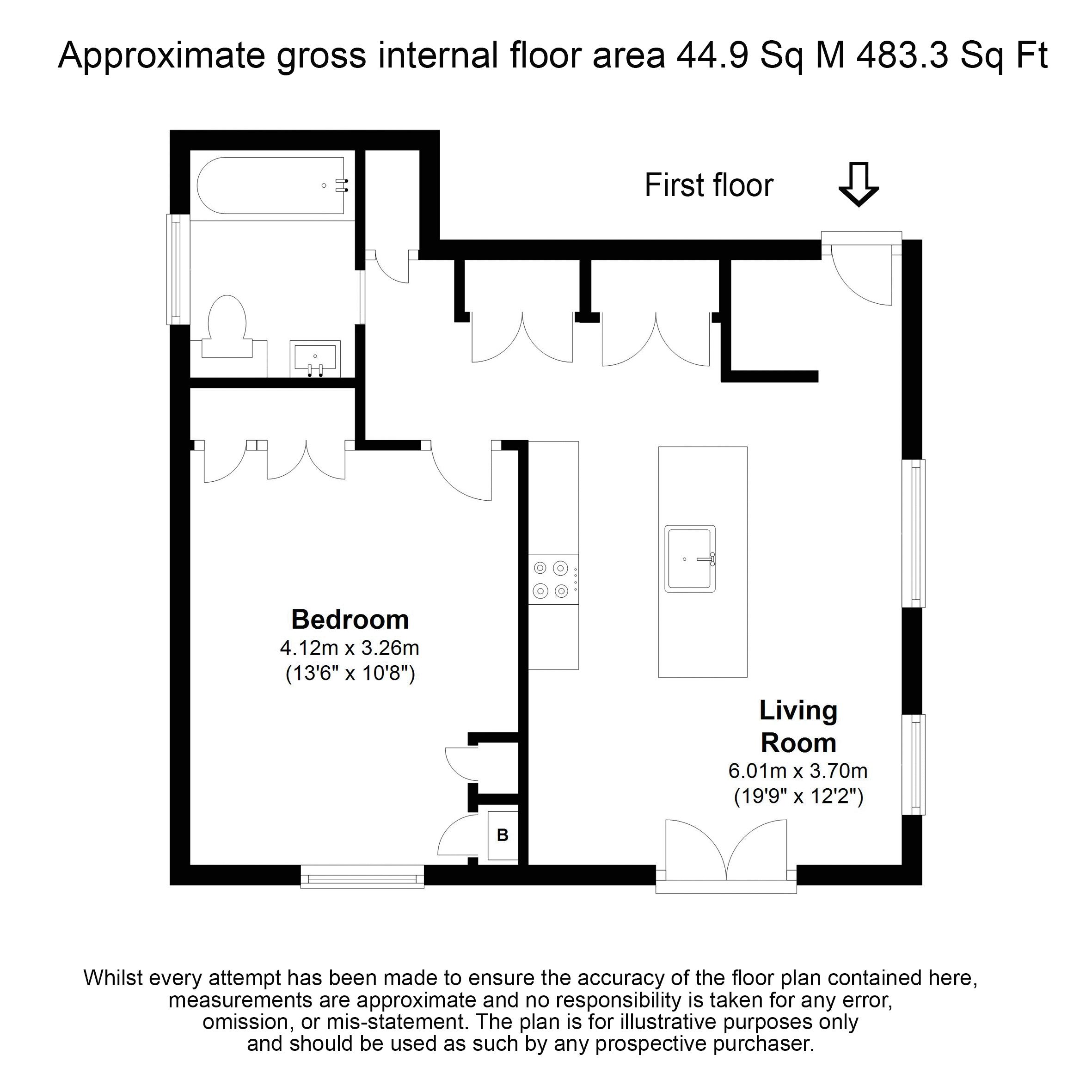 1 Bedrooms Flat to rent in Molesey Road, Walton-On-Thames KT12