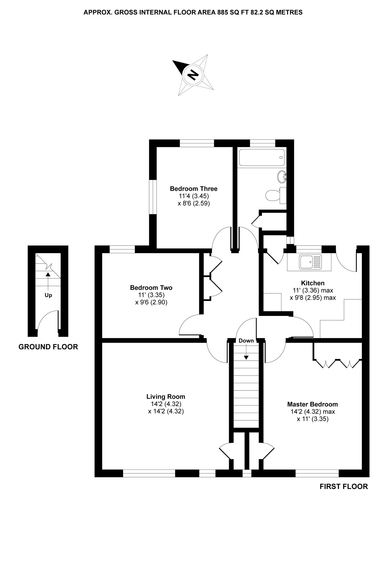 3 Bedrooms Flat to rent in Abbey Court, Camberley, Surrey GU15