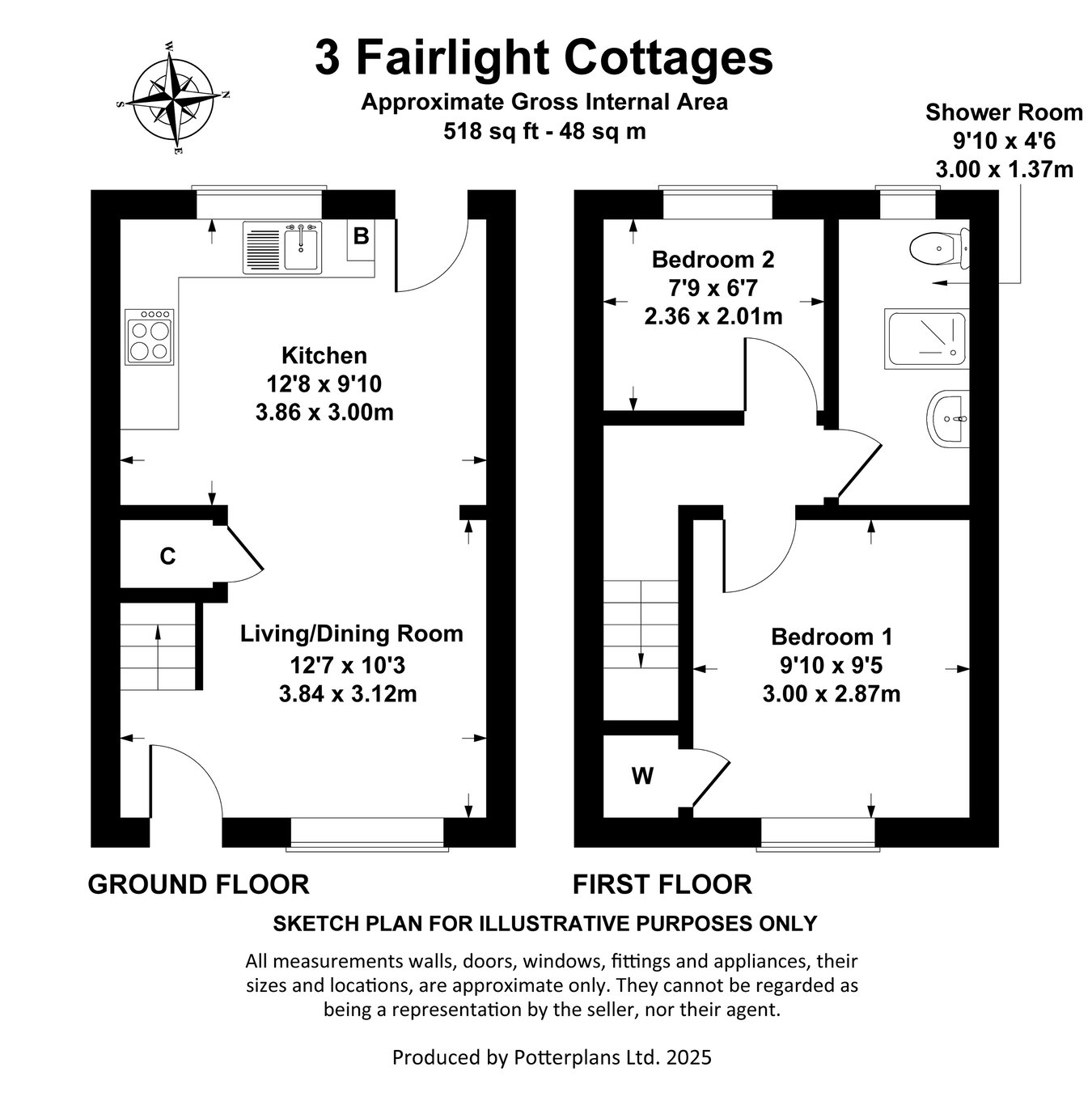 3, Fairlight Cottages, Hatherley Street, Cheltenham floorplan