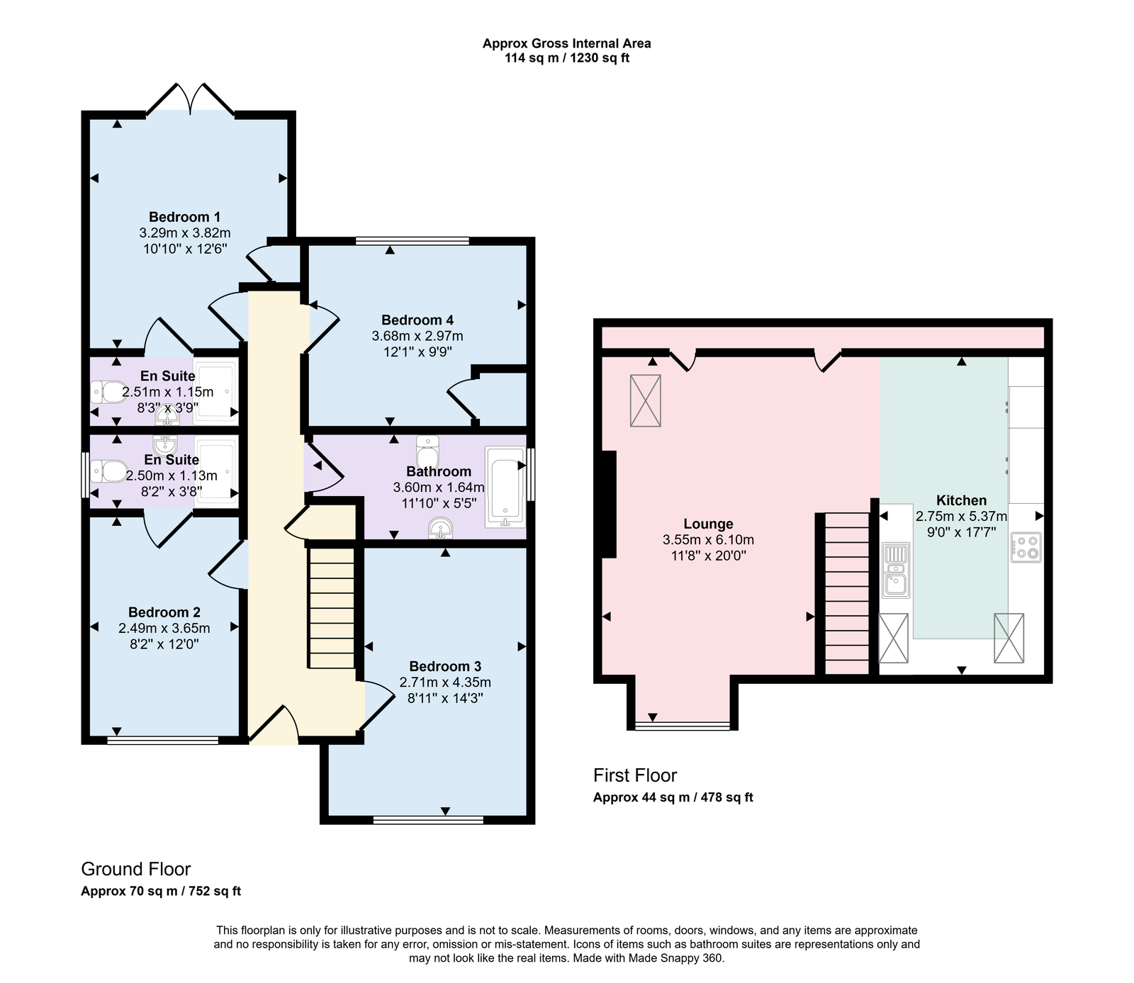2, Princess Court, Workington floorplan