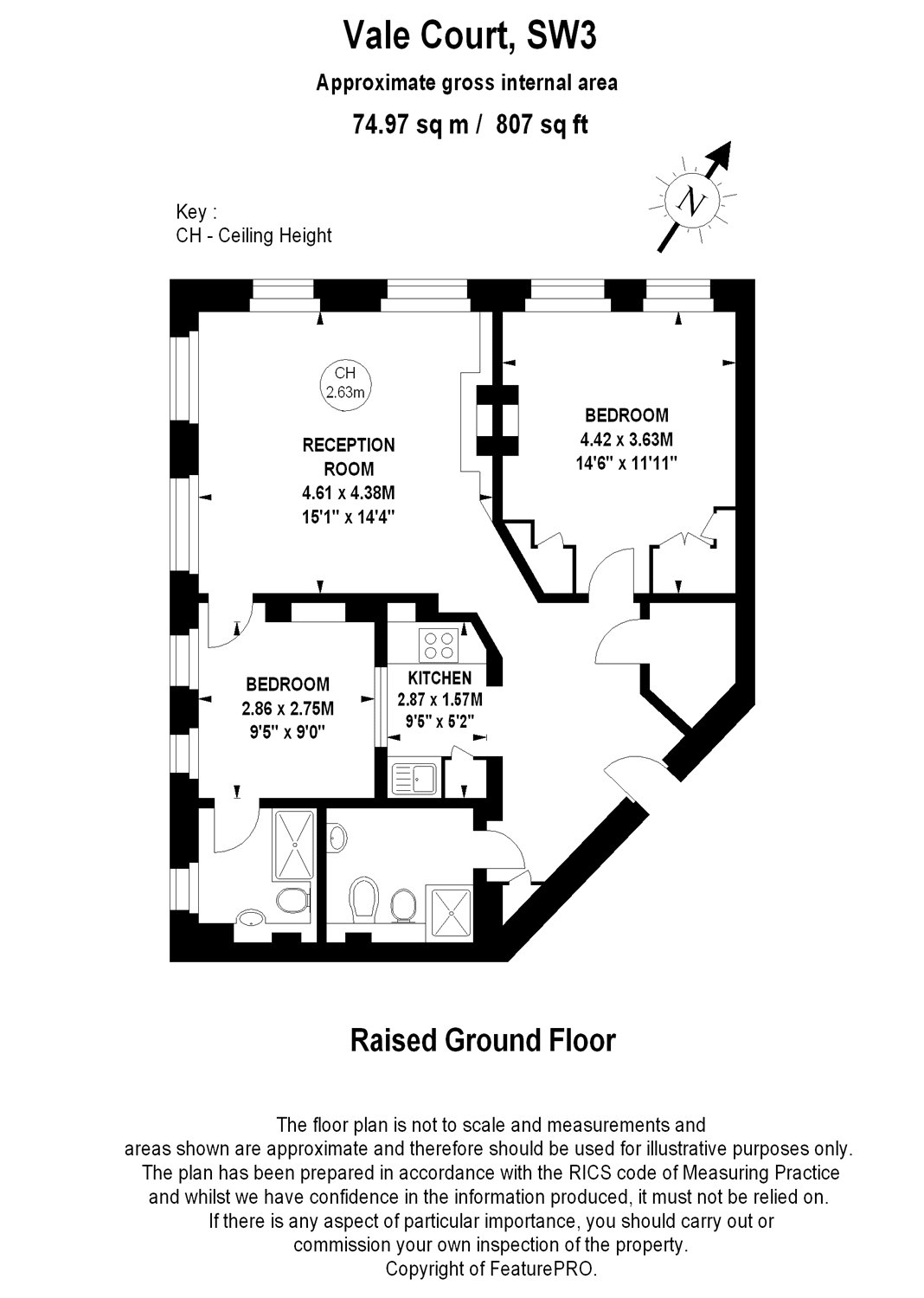 2 Bedrooms Flat for sale in Vale Court, Mallord Street, Chelsea SW3