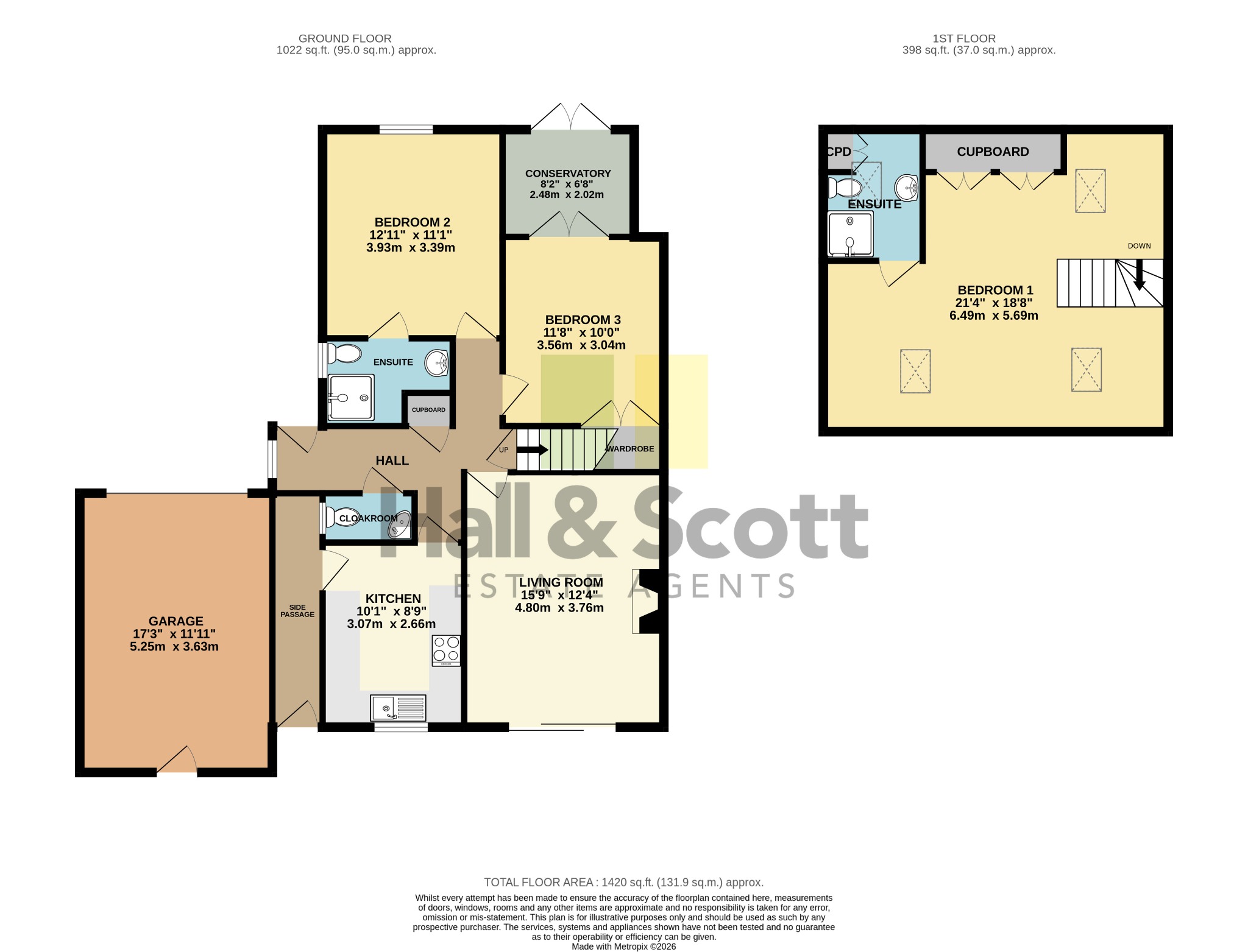 95 Slade Close, Ottery St Mary floorplan