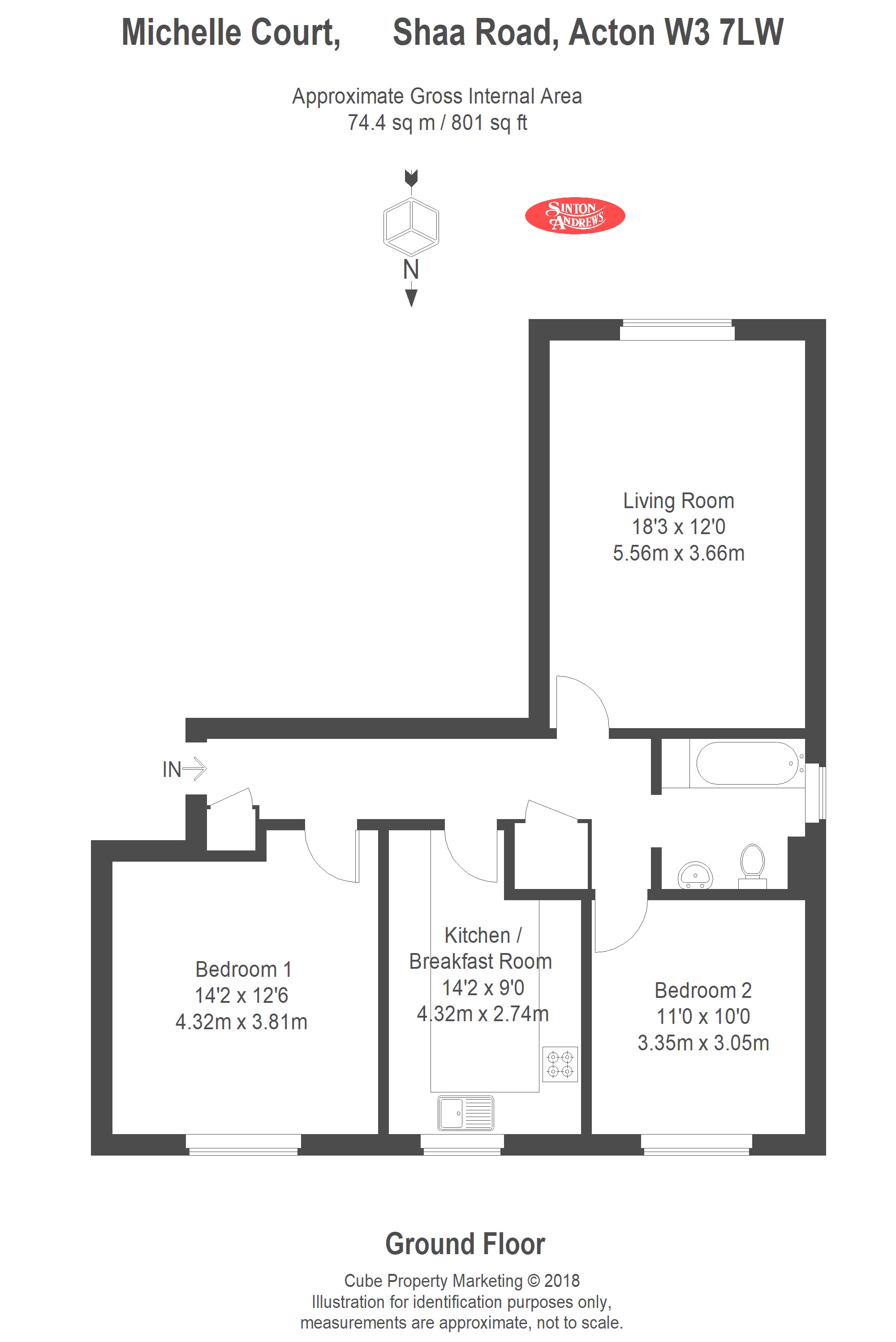 2 Bedrooms Flat to rent in Michelle Court, Shaa Road, Acton W3