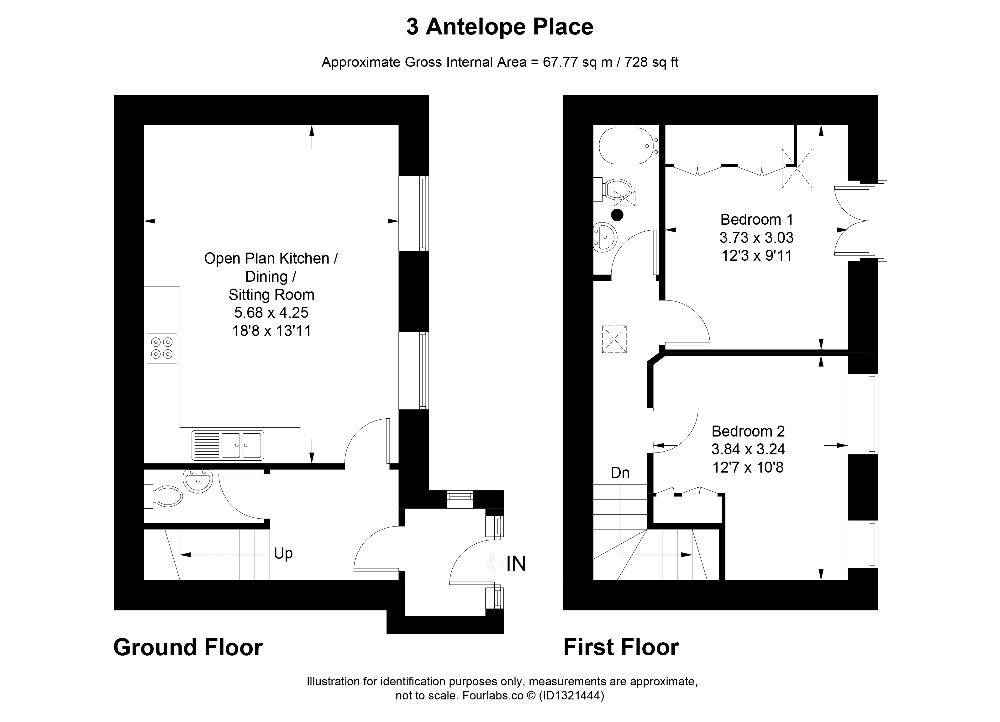3 Antelope Place,, Priestlands Lane, Sherborne floorplan