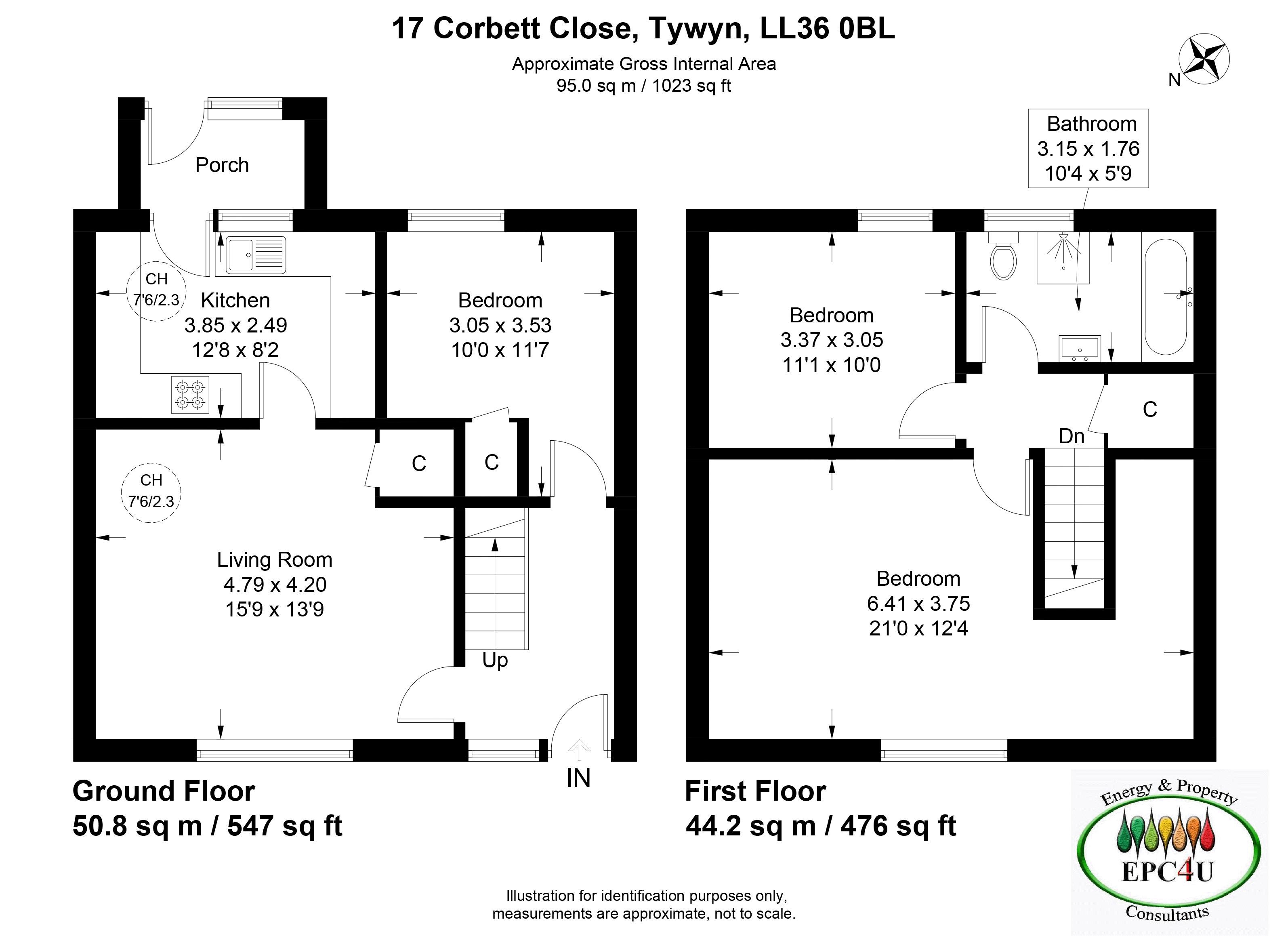 17, Corbett Close, Tywyn floorplan