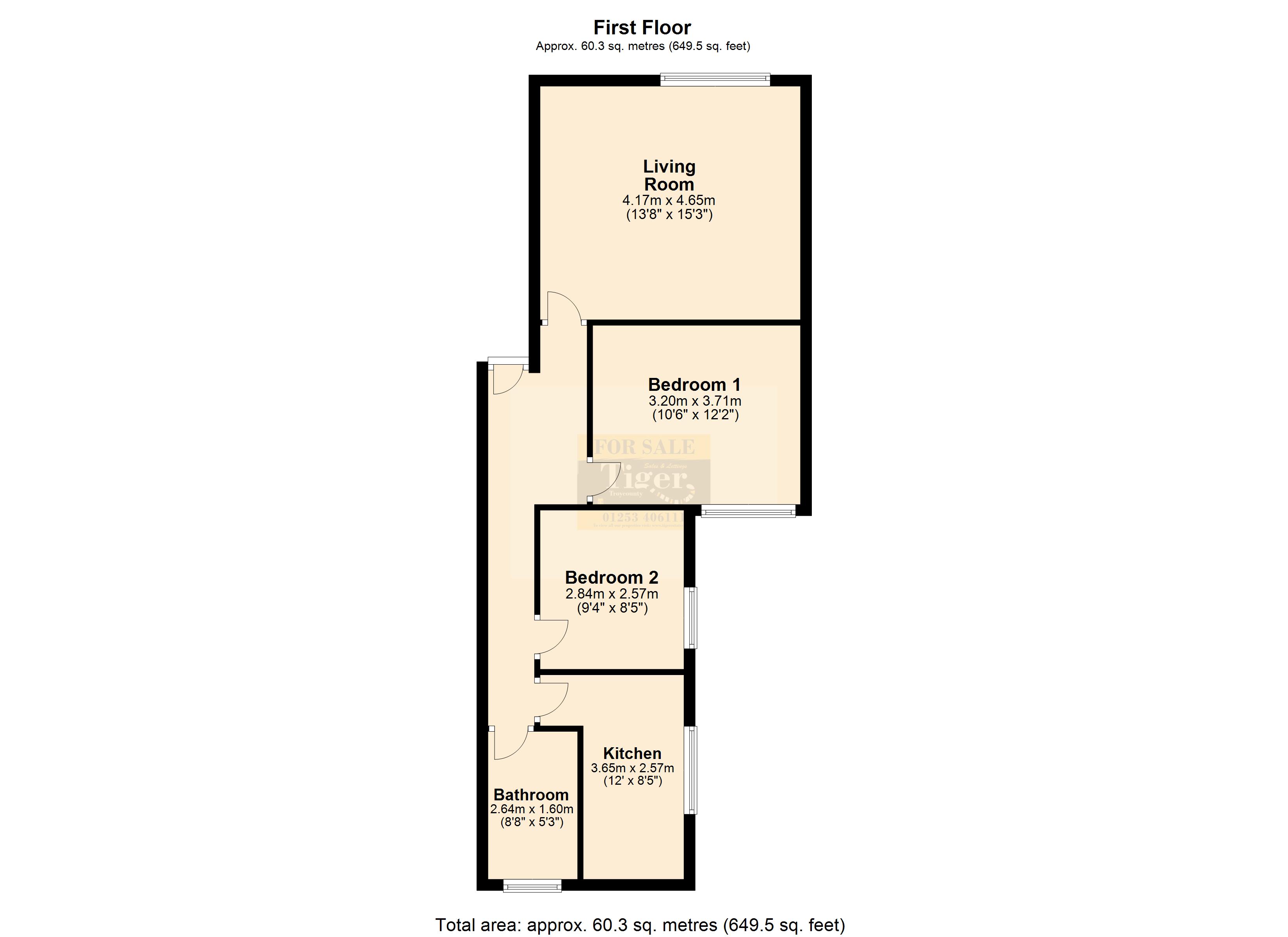Grasmere Road, Blackpool FY1, 2 bedroom flat for sale 62419113