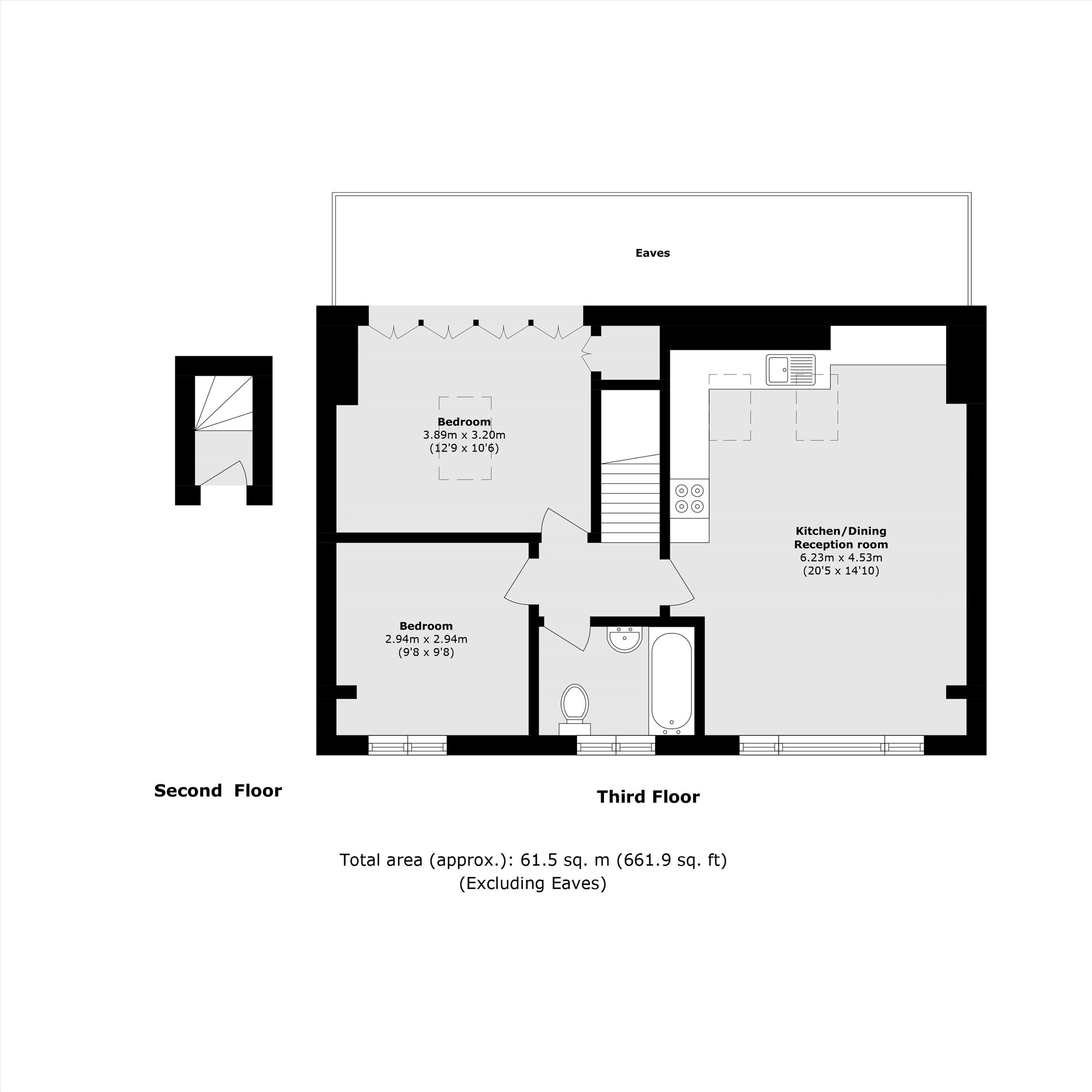Flat 3, 29, Dafforne Road, London floorplan