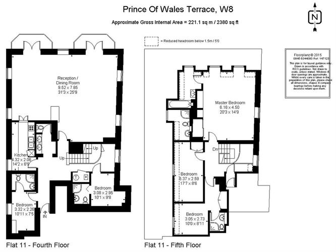 5 Bedrooms Flat to rent in Prince Of Wales Terrace, Hyde Park, London W8