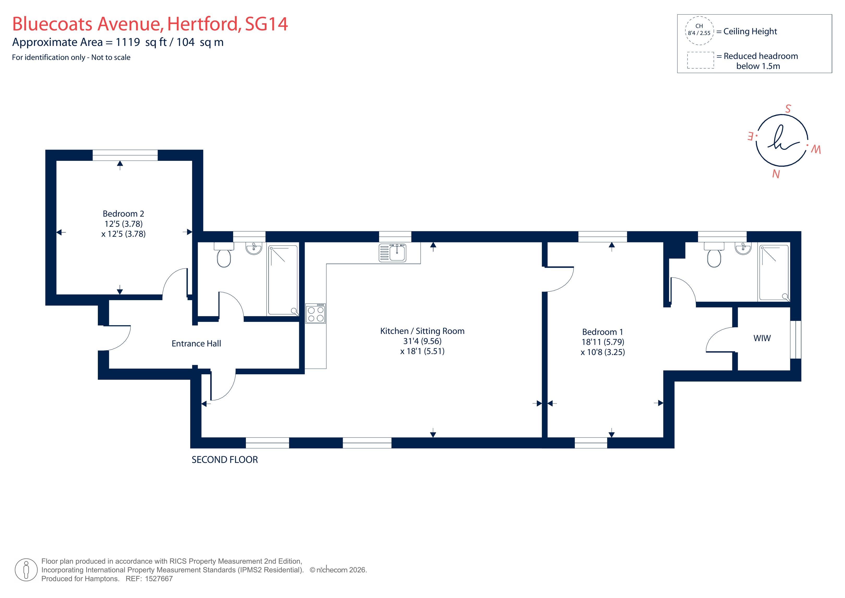 Flat 6, Queen Alexandra House, 2, Bluecoats Avenue, Hertford floorplan