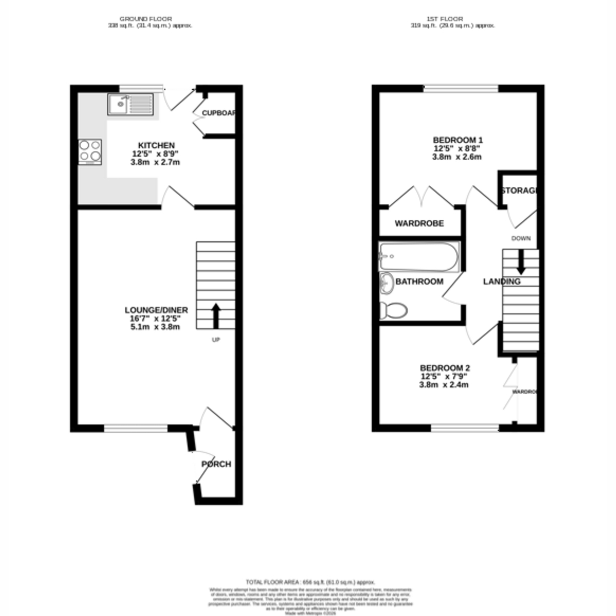 6, Alberta Walk, Worthing floorplan