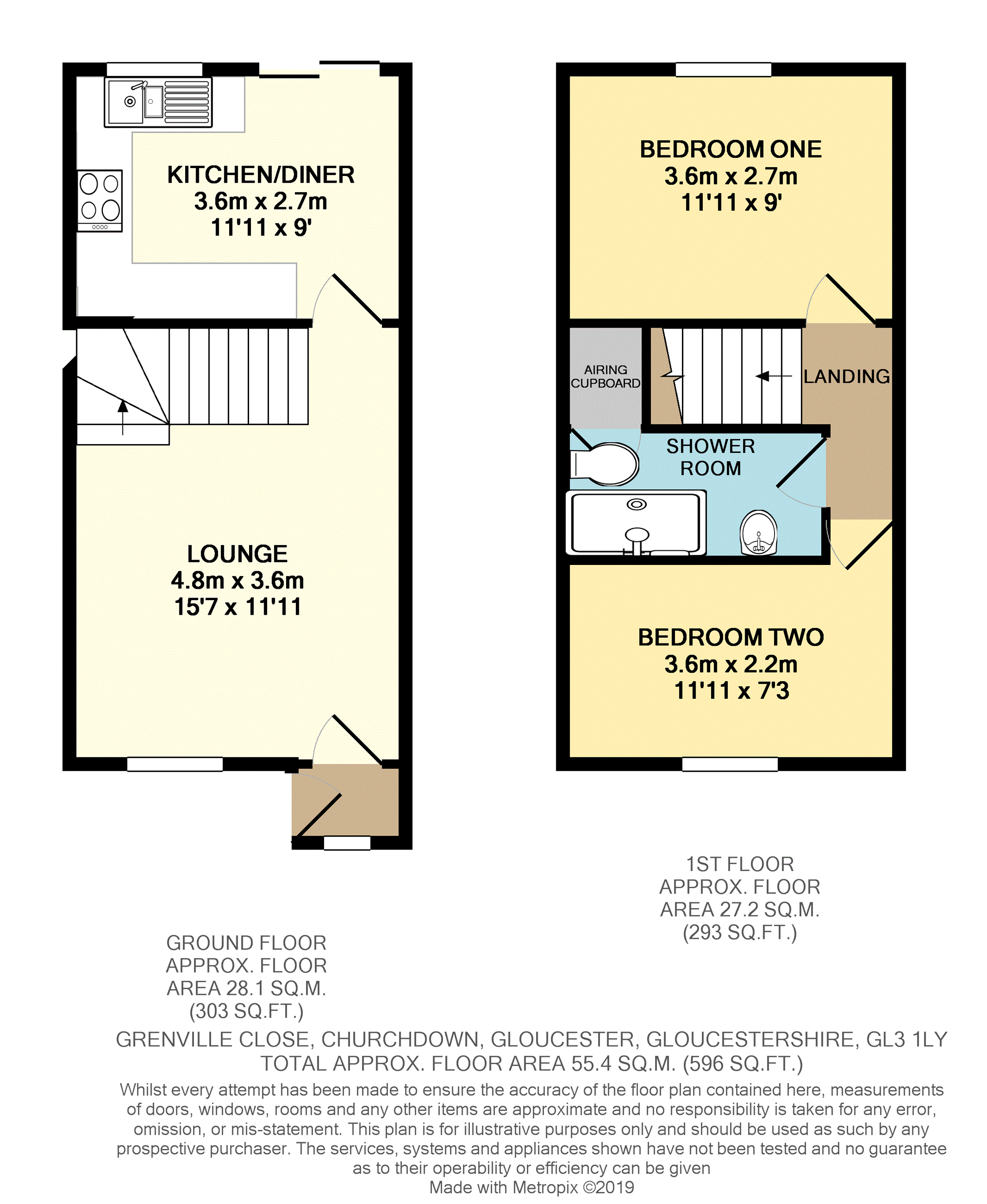 2 Bedrooms Terraced house for sale in Grenville Close, Churchdown, Gloucester GL3