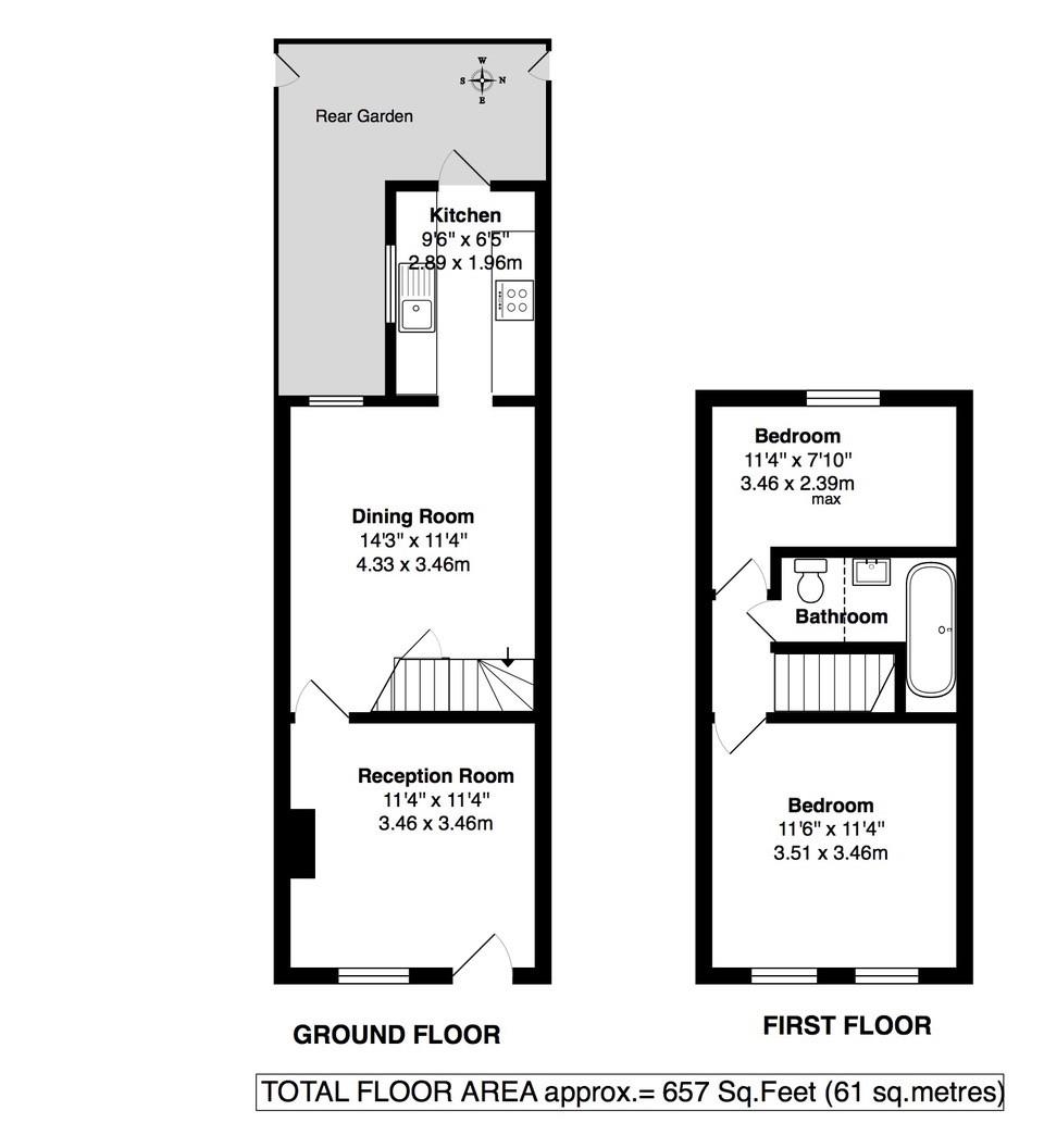 2 Bedrooms Terraced house for sale in Norcutt Road, Twickenham TW2
