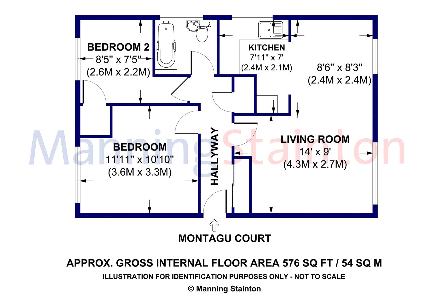 2 Bedrooms Flat for sale in Montagu Court, Oakwood, Leeds LS8