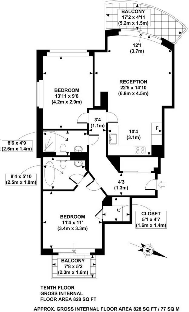 2 Bedrooms Flat to rent in Queenstown Road, London SW8