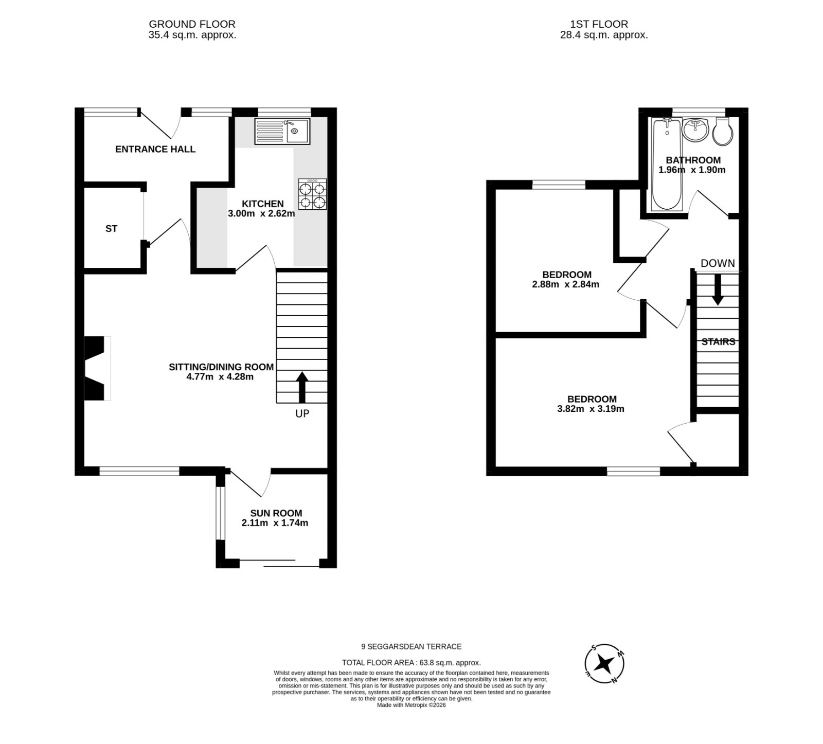 9 Seggarsdean Terrace, East Lothian floorplan