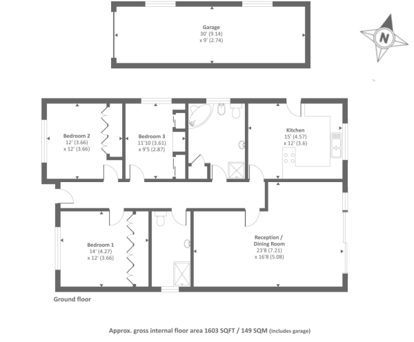 3 Bedrooms Detached bungalow for sale in Vicarage Road, Sunbury-On-Thames TW16