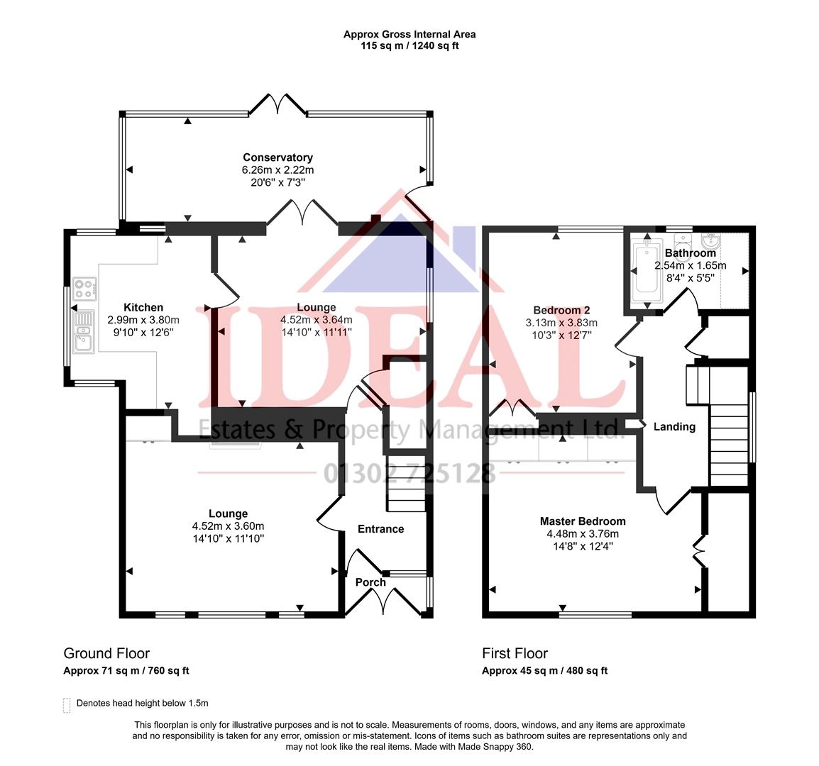 85, Tenter Balk Lane, Adwick-Le-Street, Doncaster floorplan