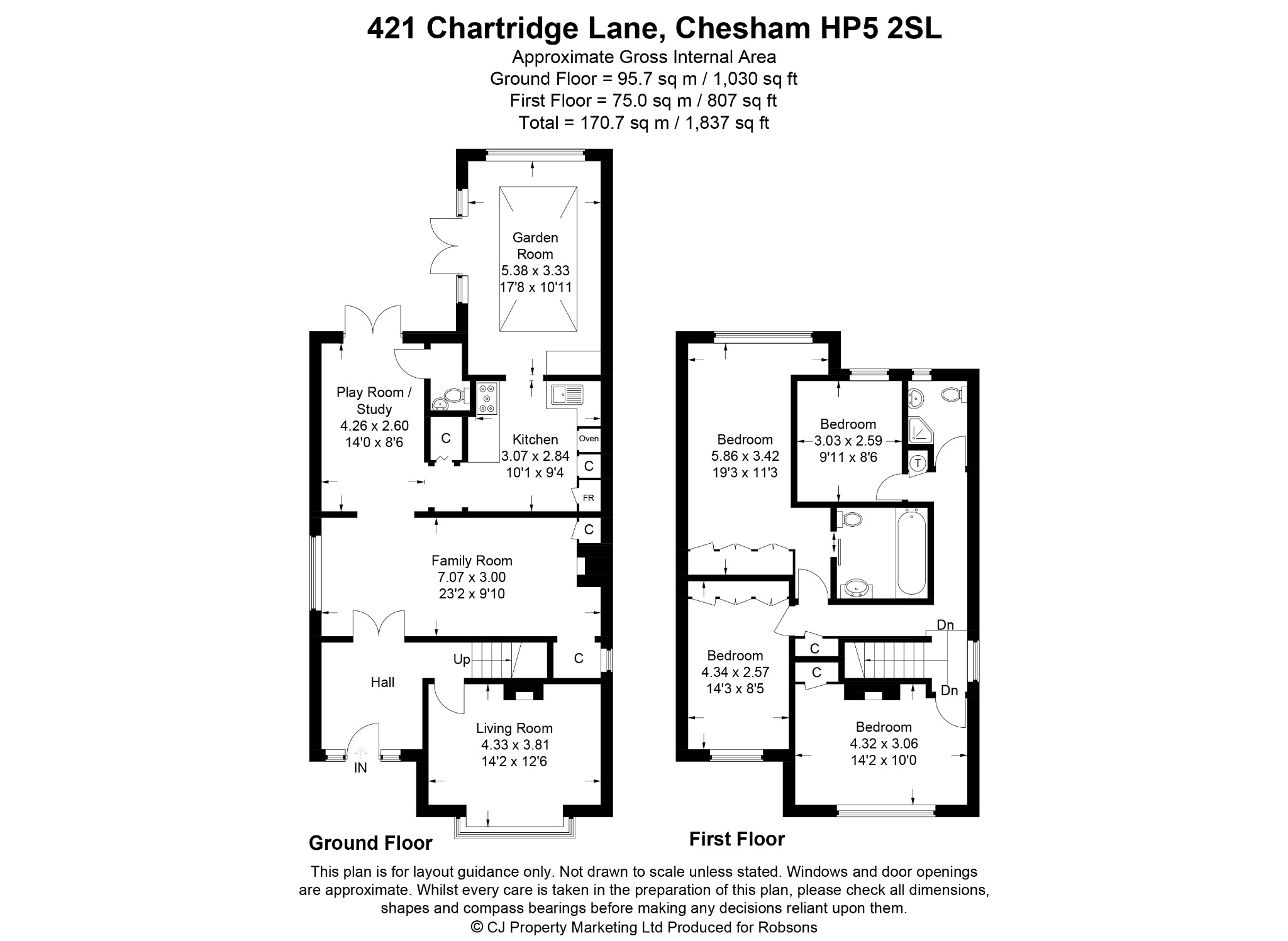 421 Chartridge Lane, Chesham floorplan