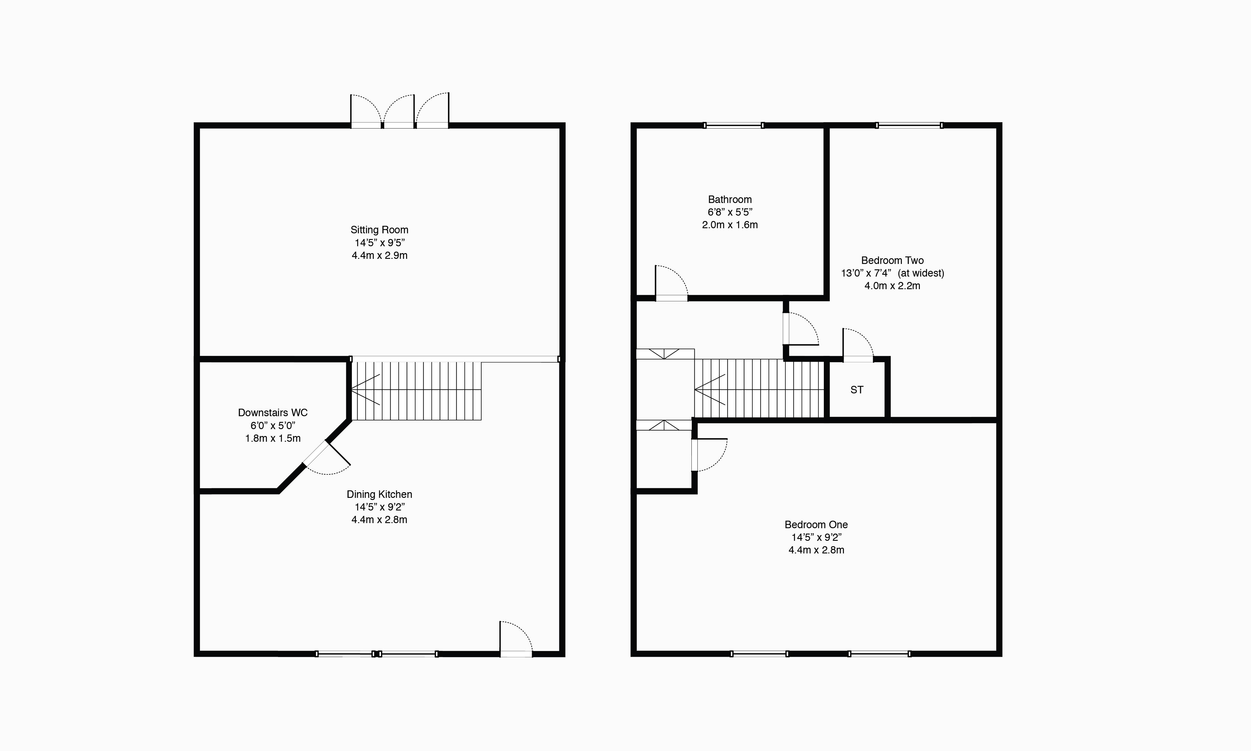 2 Bedrooms Terraced house for sale in Benny Drive, Denny, Falkirk FK6