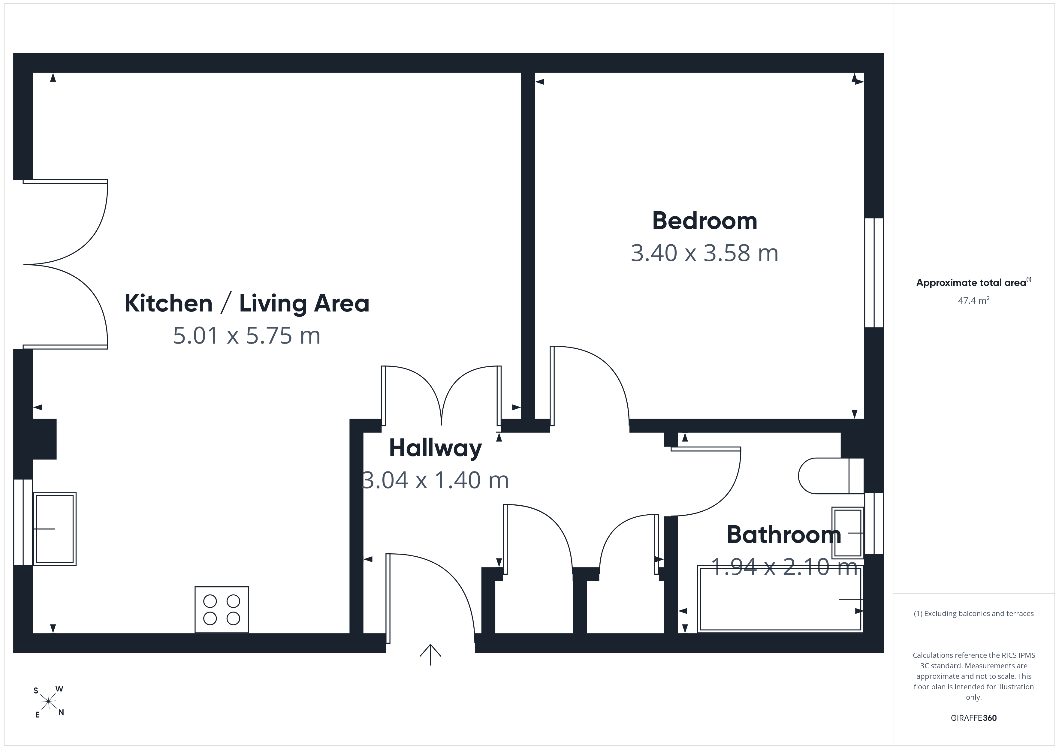 Flat 8,, 86 Great Bridgewater Street floorplan