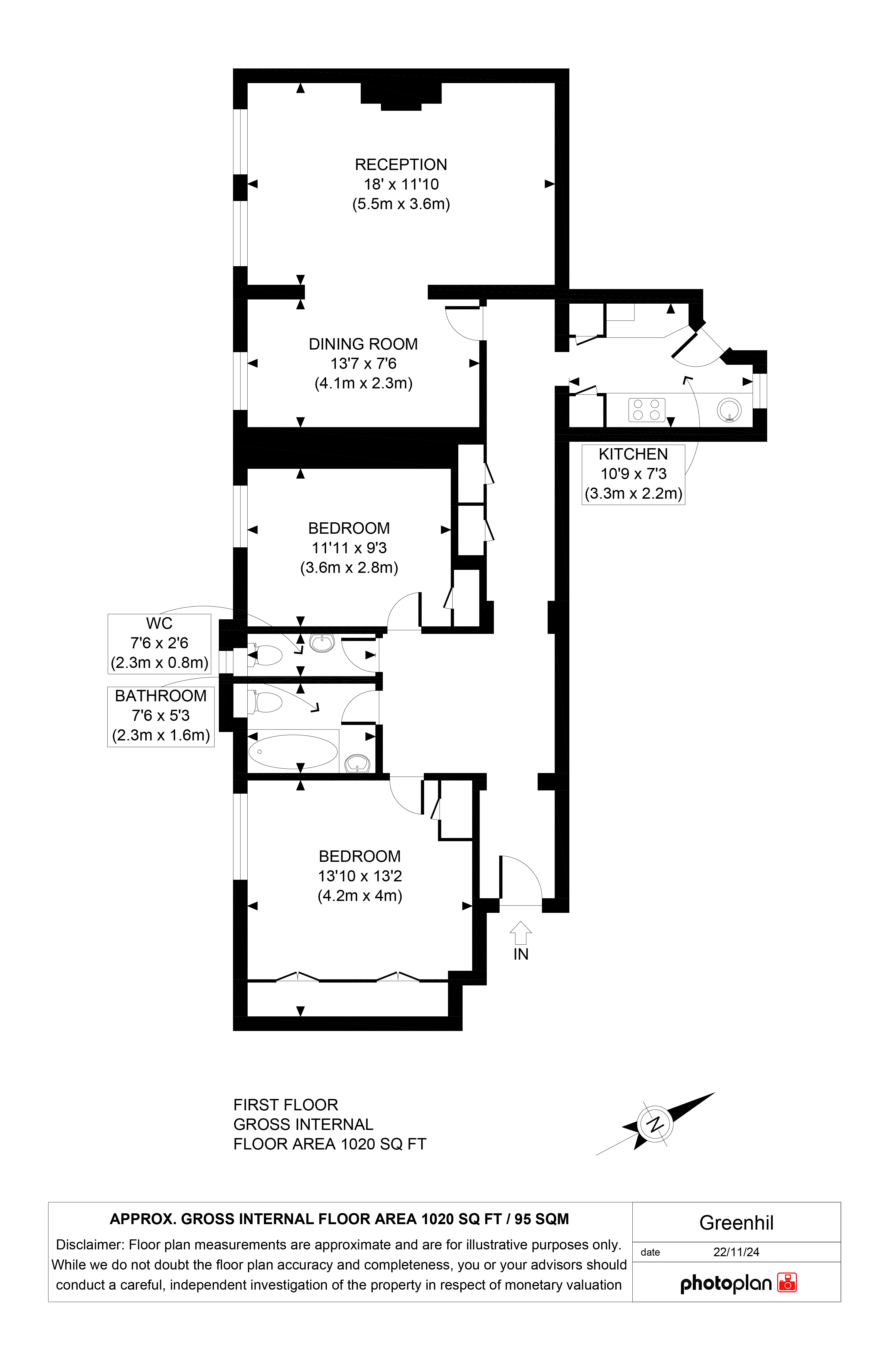 Prince Arthur Road, Prince Arthur Road, Prince Arthur Road, Hampstead floorplan
