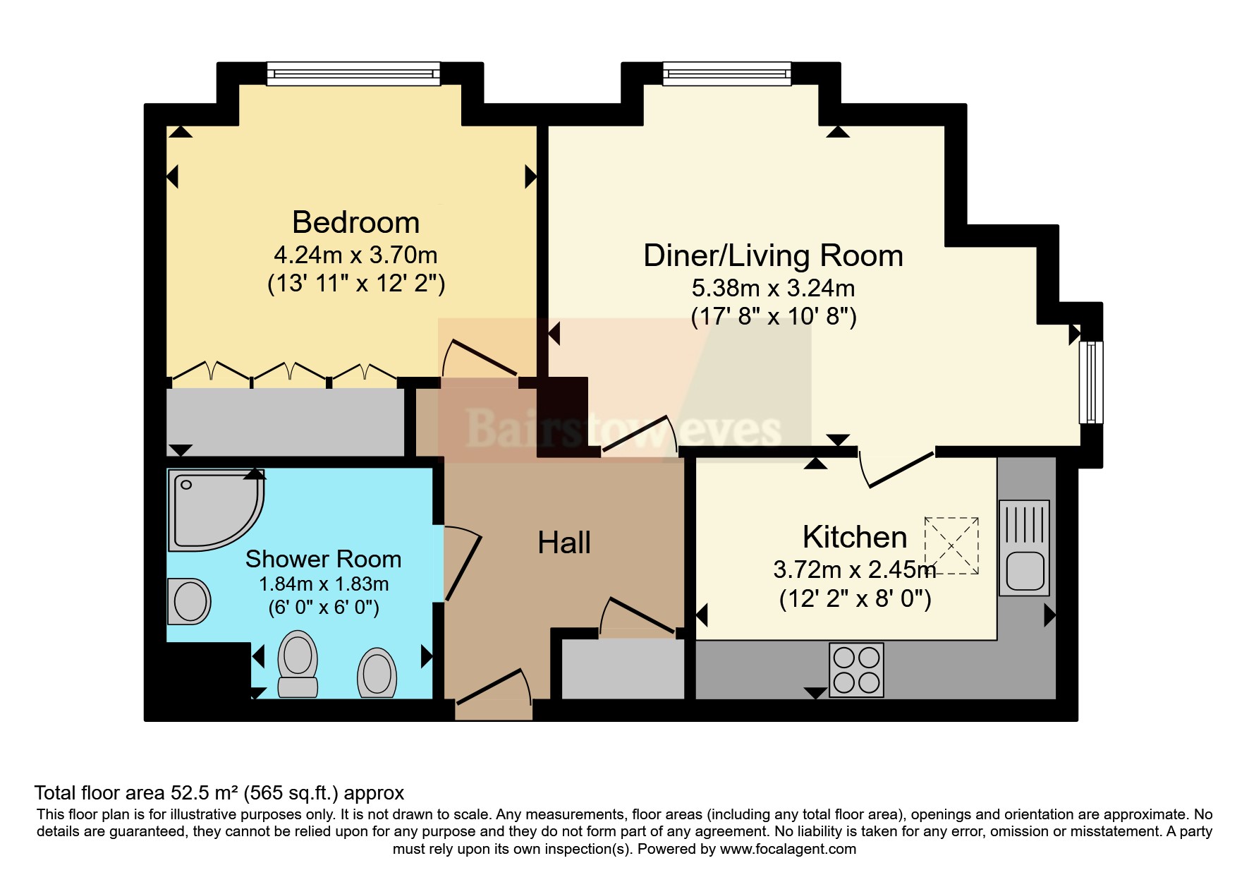 Flat 39, Manor Court Lodge, 175, High Road, London floorplan