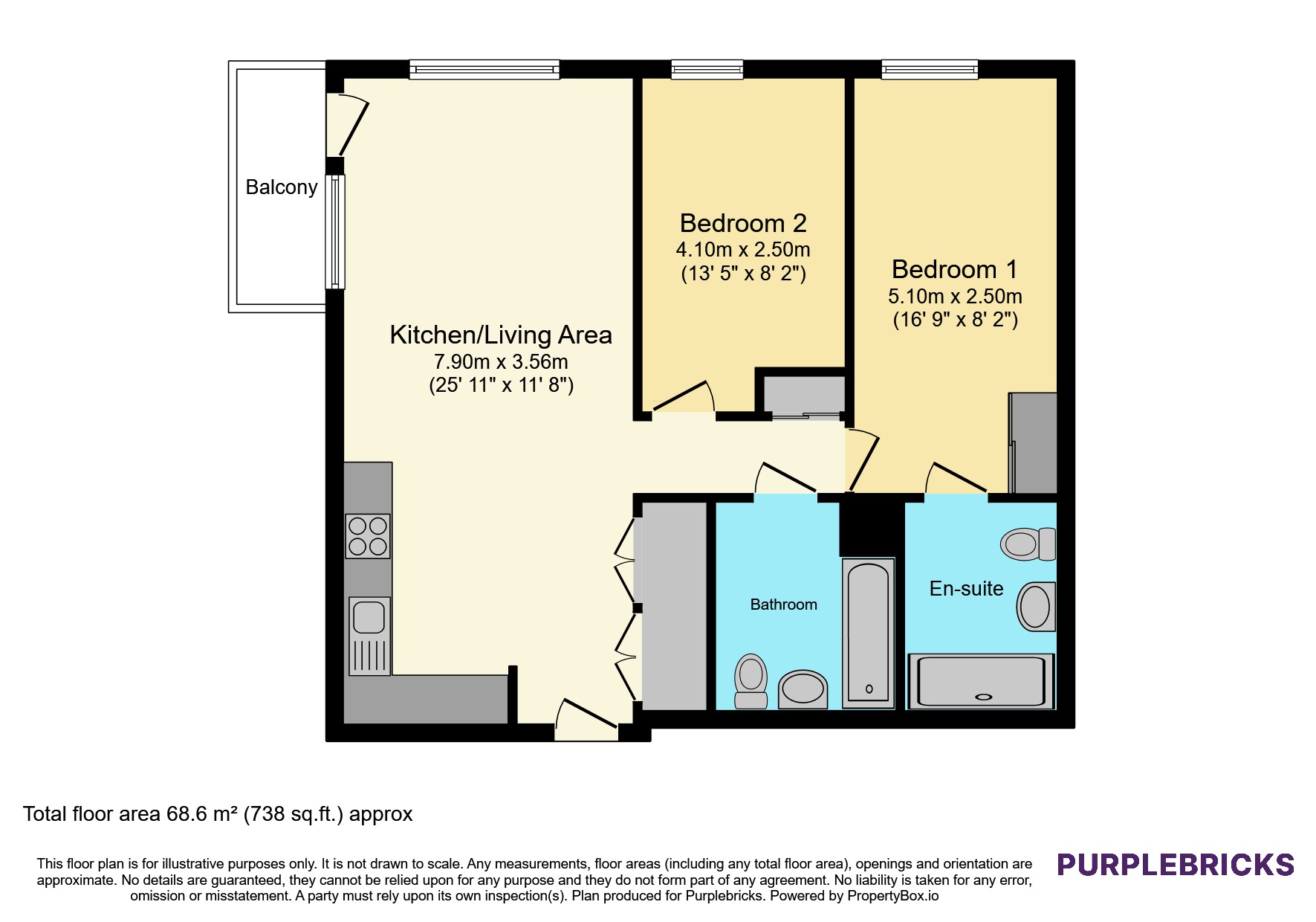 Apartment 403, 1, Lockgate Square, Salford floorplan