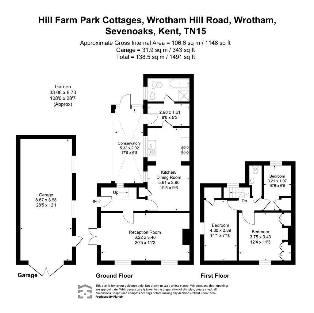 1 Hill Farm Park Cottages, Wrotham Hill Road, Sevenoaks floorplan