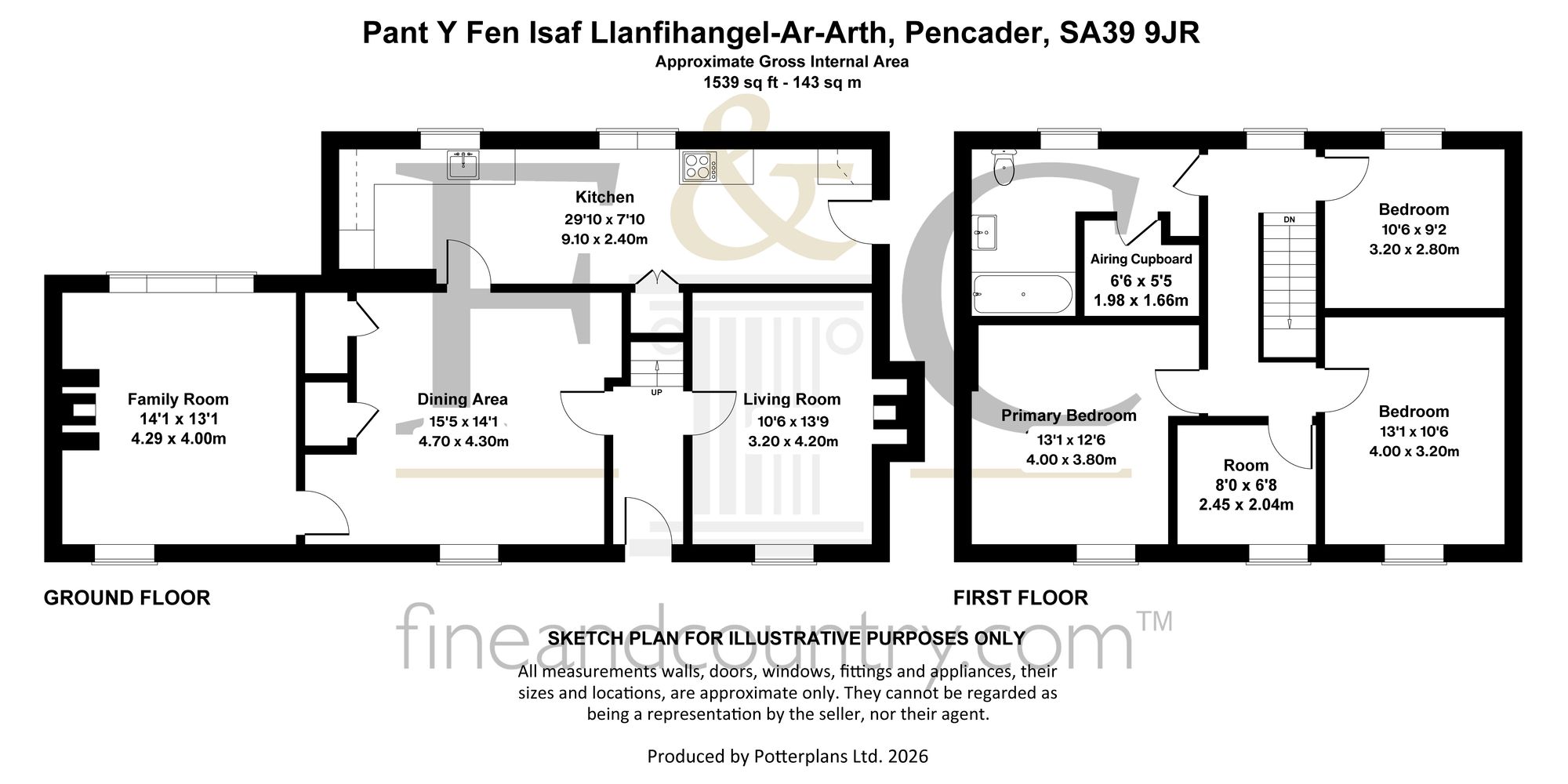 Pant Y Fen Isaf, Pencader floorplan