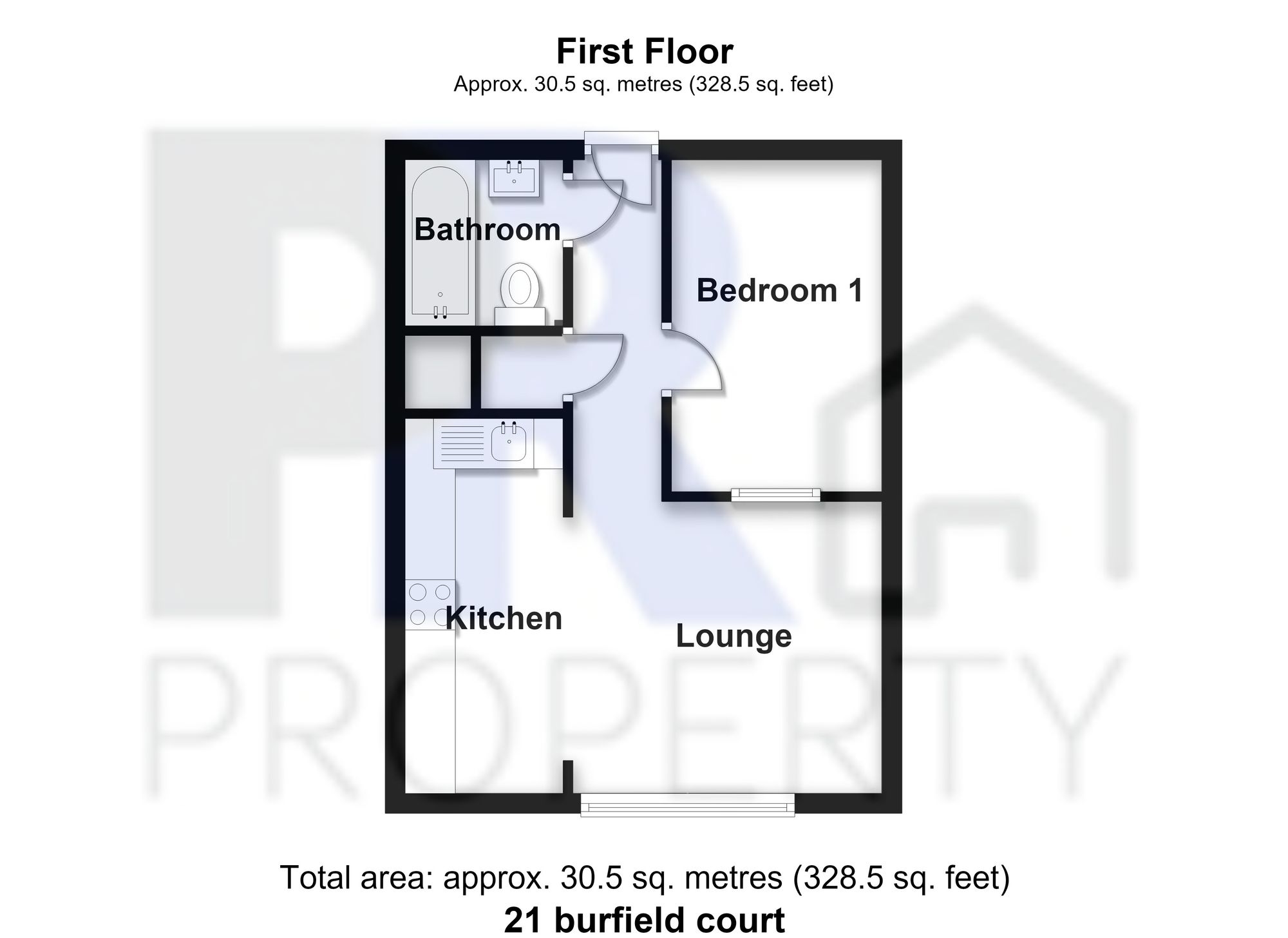 21 Burfield Court Handcross Road, Luton floorplan