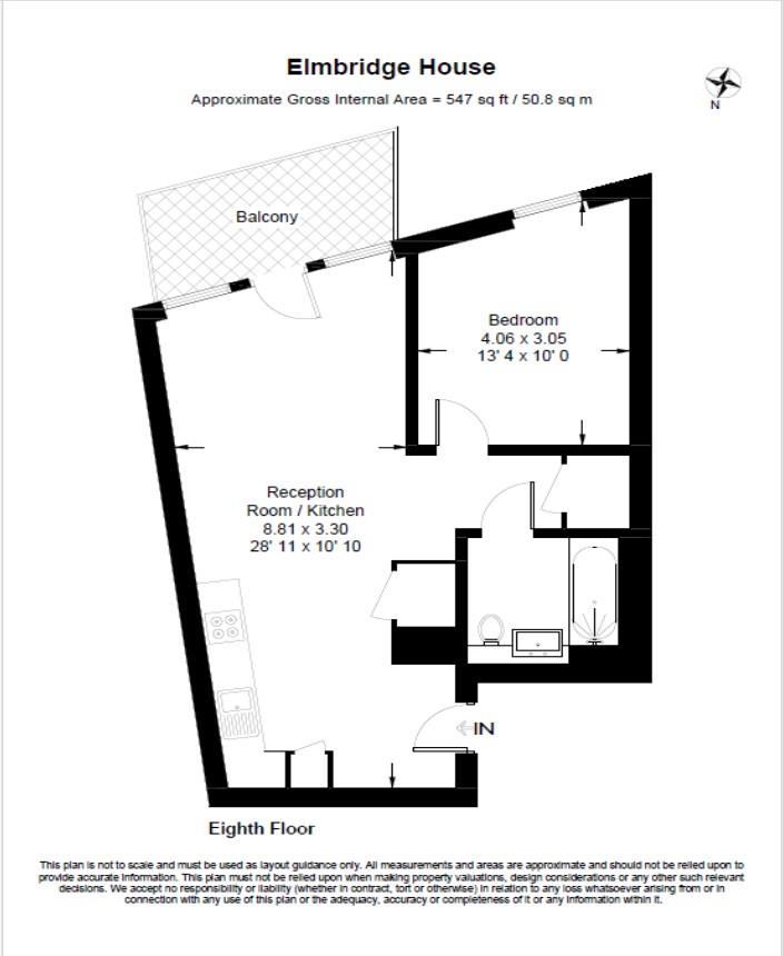 70 Elmbridge House, 1 Palmer Road, London floorplan