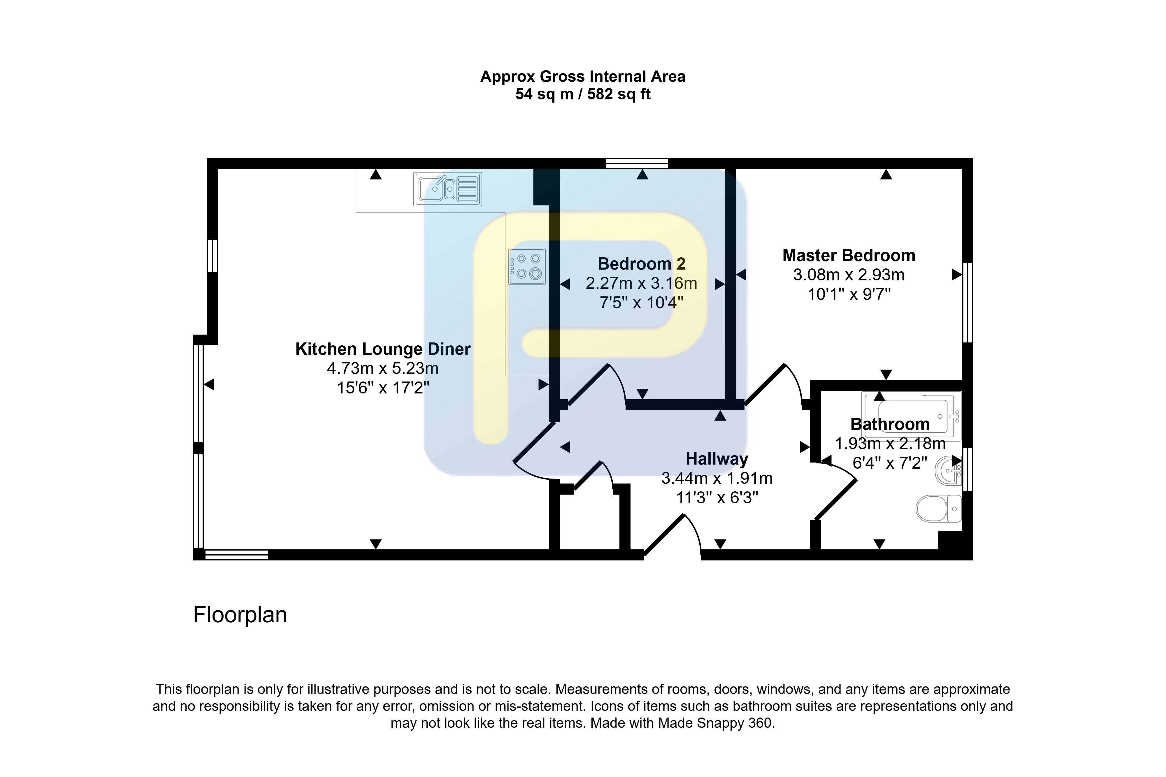 3 Belvedere Court, Turner Street, Amble floorplan