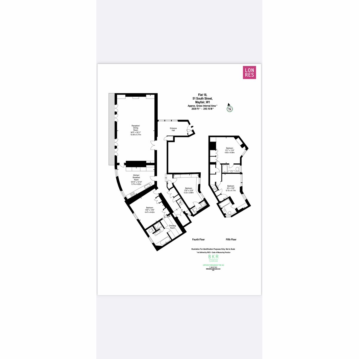 Flat 18, 51, South Street, London floorplan