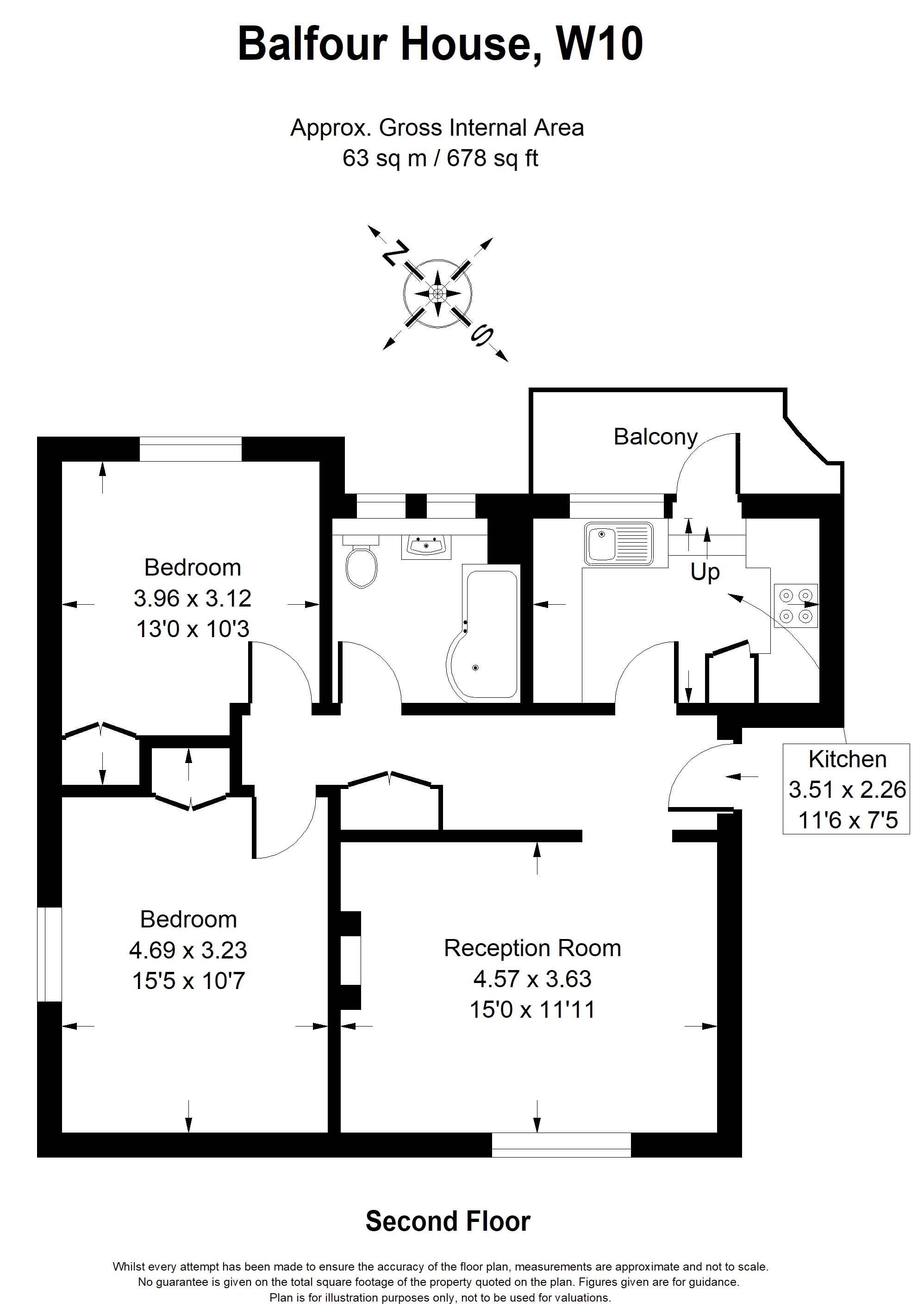 2 Bedrooms Flat for sale in Balfour House, St Charles Square, London W10