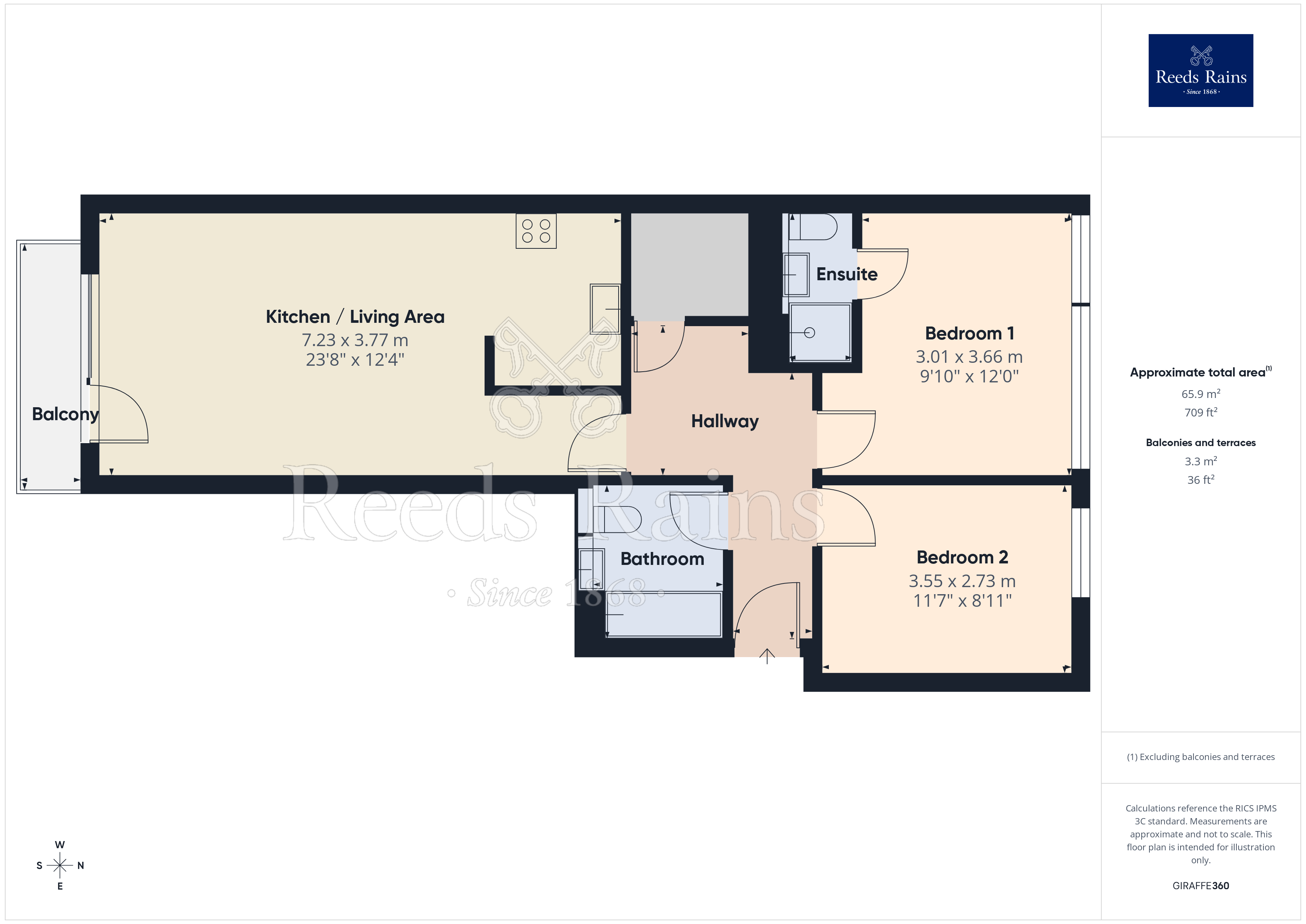 Apartment 414, The Lock Building, 41, Whitworth Street West, Manchester floorplan