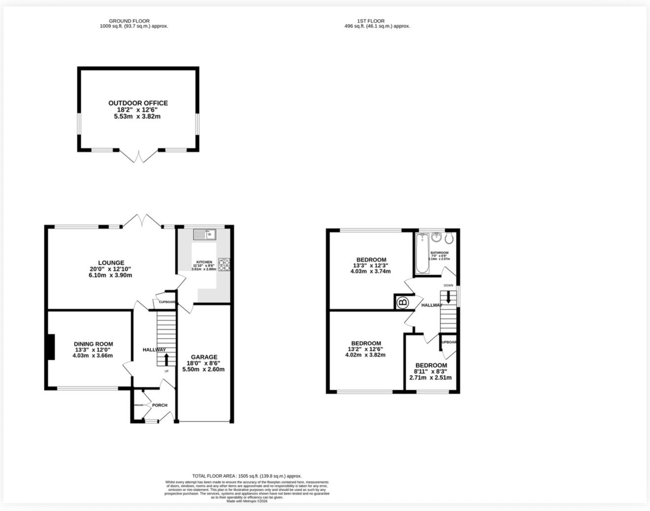 12, Prior Road, Greatstone floorplan