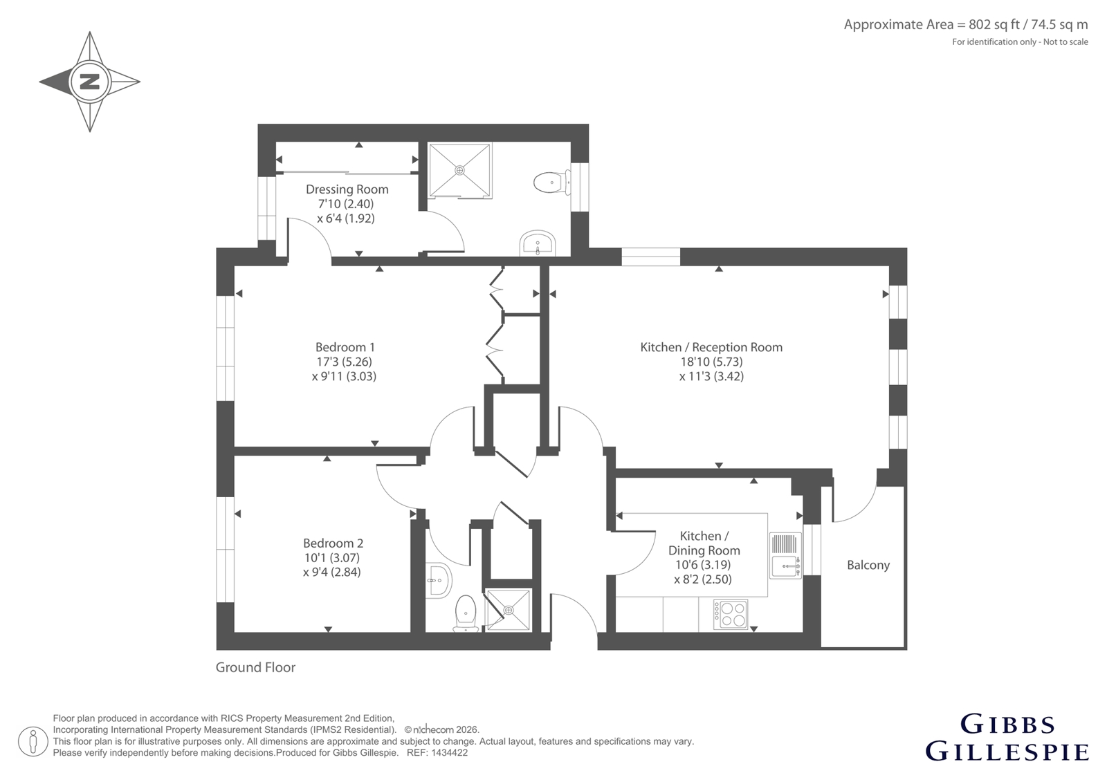 Flat 3, Sherbourne Place, 57, The Chase, Stanmore floorplan