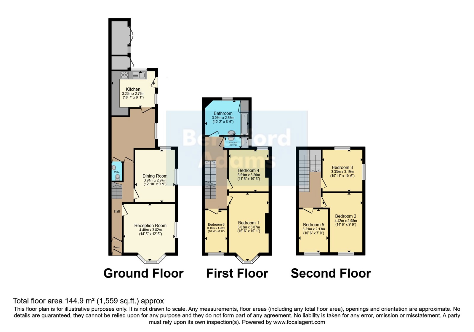 13, Curzon Road, Conwy floorplan