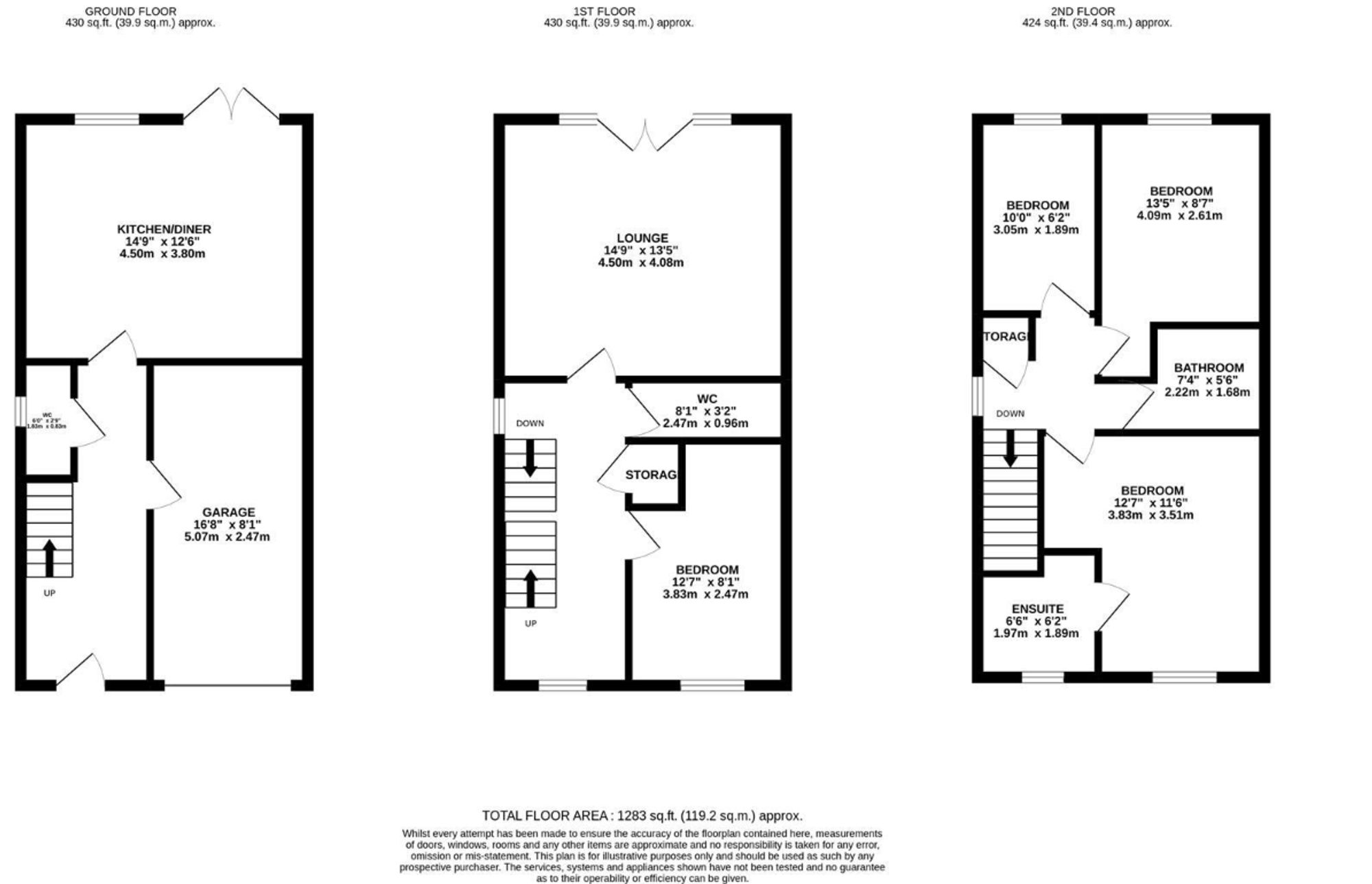8 Thwaite Close, Corby floorplan