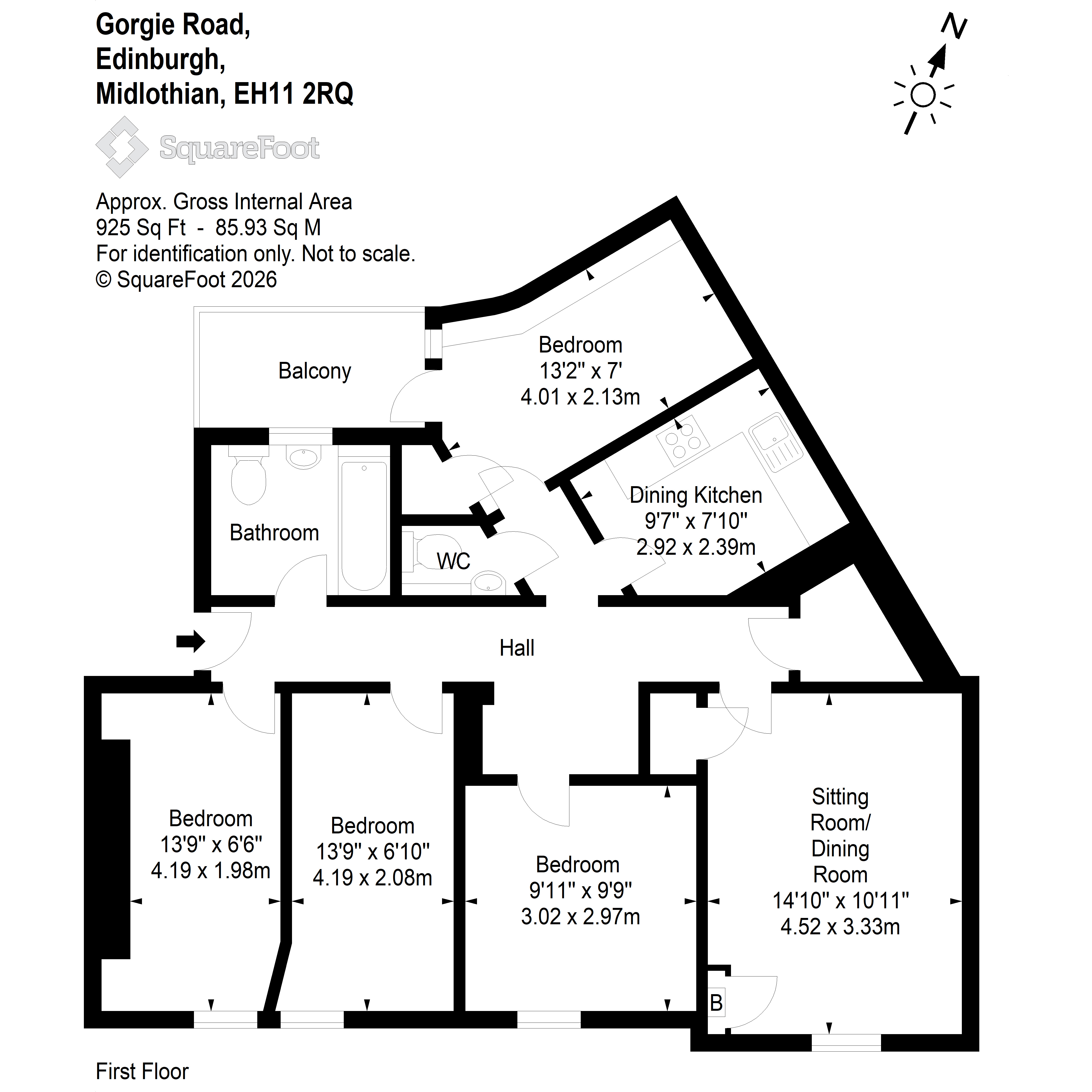 354/1, Gorgie Road, Edinburgh floorplan