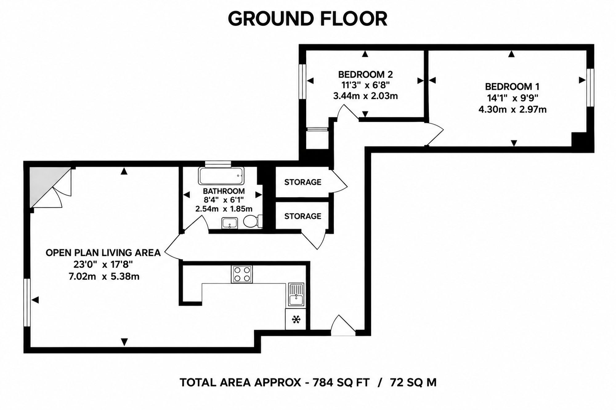 Flat 34, Jessop Court Ferry Street, Bristol floorplan