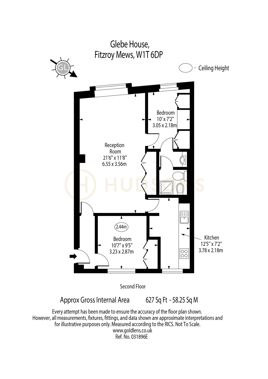 8 Glebe House, 15, Fitzroy Mews, London floorplan