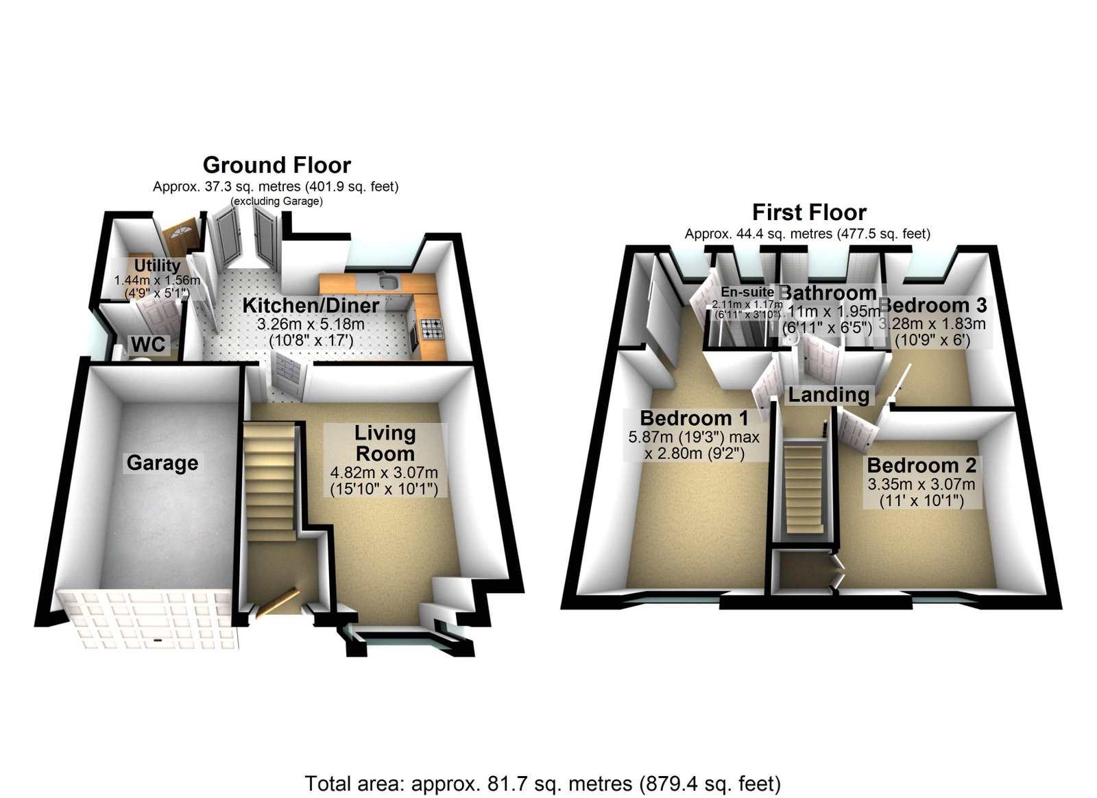 6, Collerick Close, Alsager floorplan