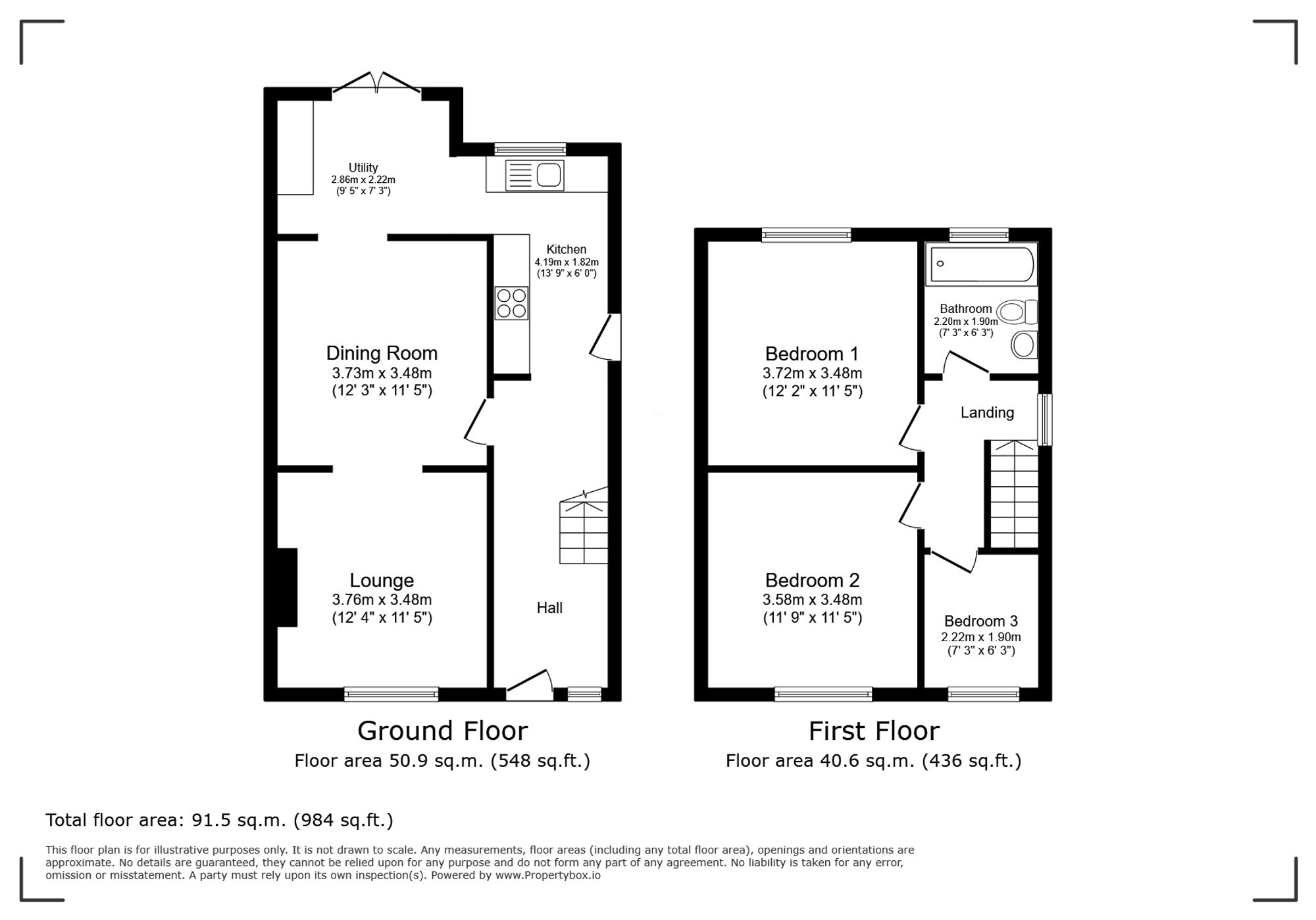 40 Bryn Marl Road, Colwyn Bay floorplan