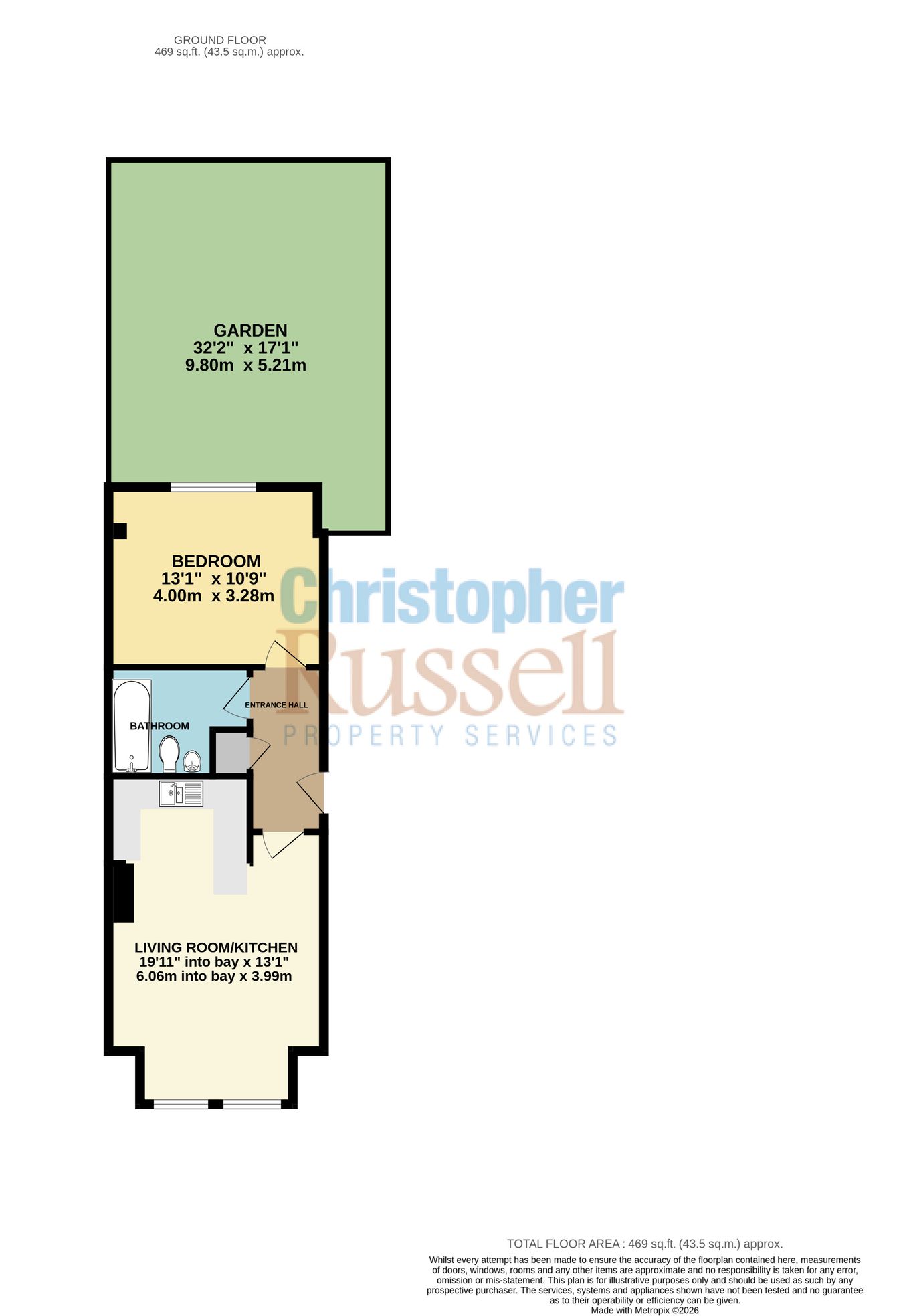 Flat 1, 423, Footscray Road, London floorplan