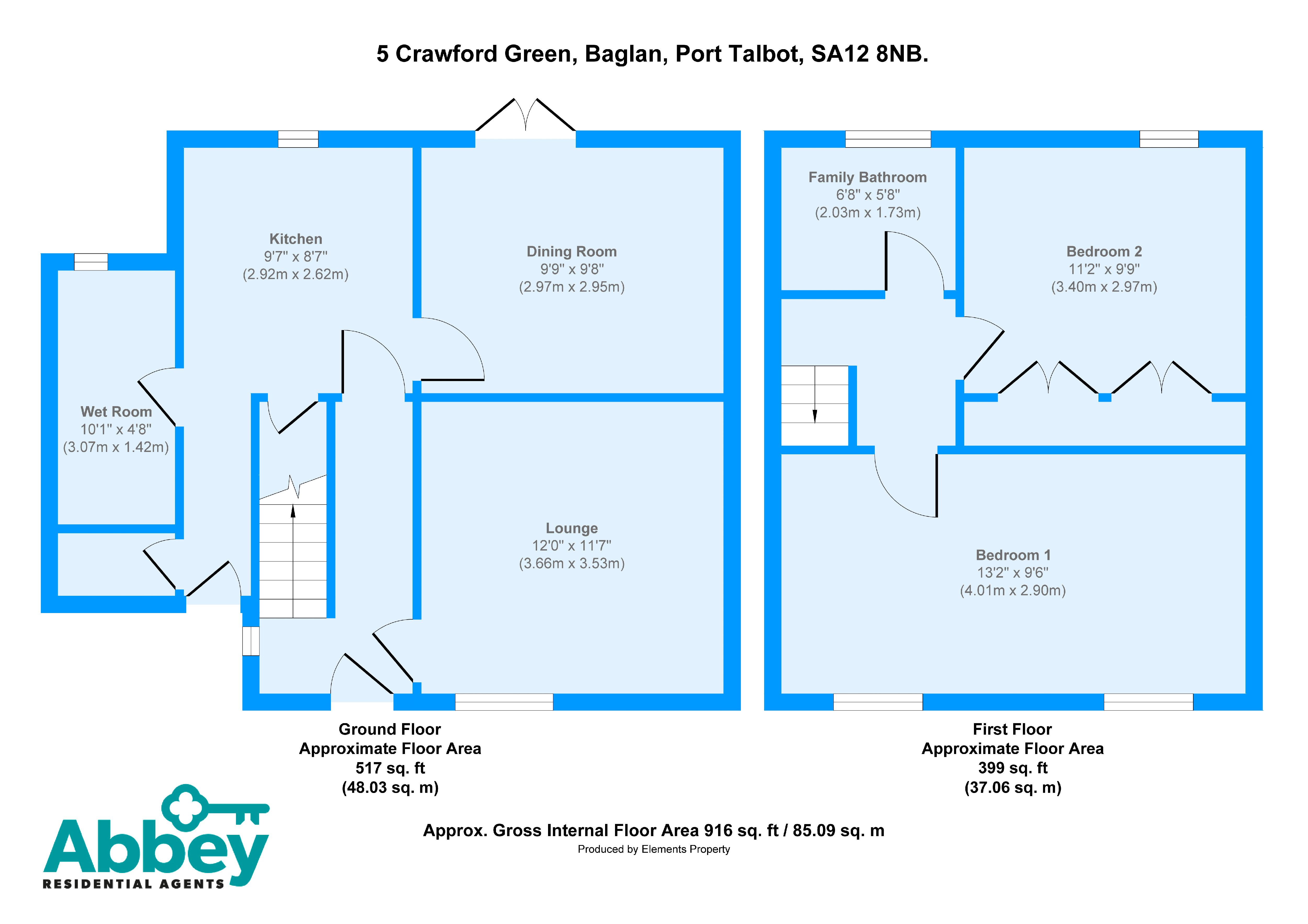 Crawford Green, Baglan, Port Talbot SA12, 2 bedroom semidetached house