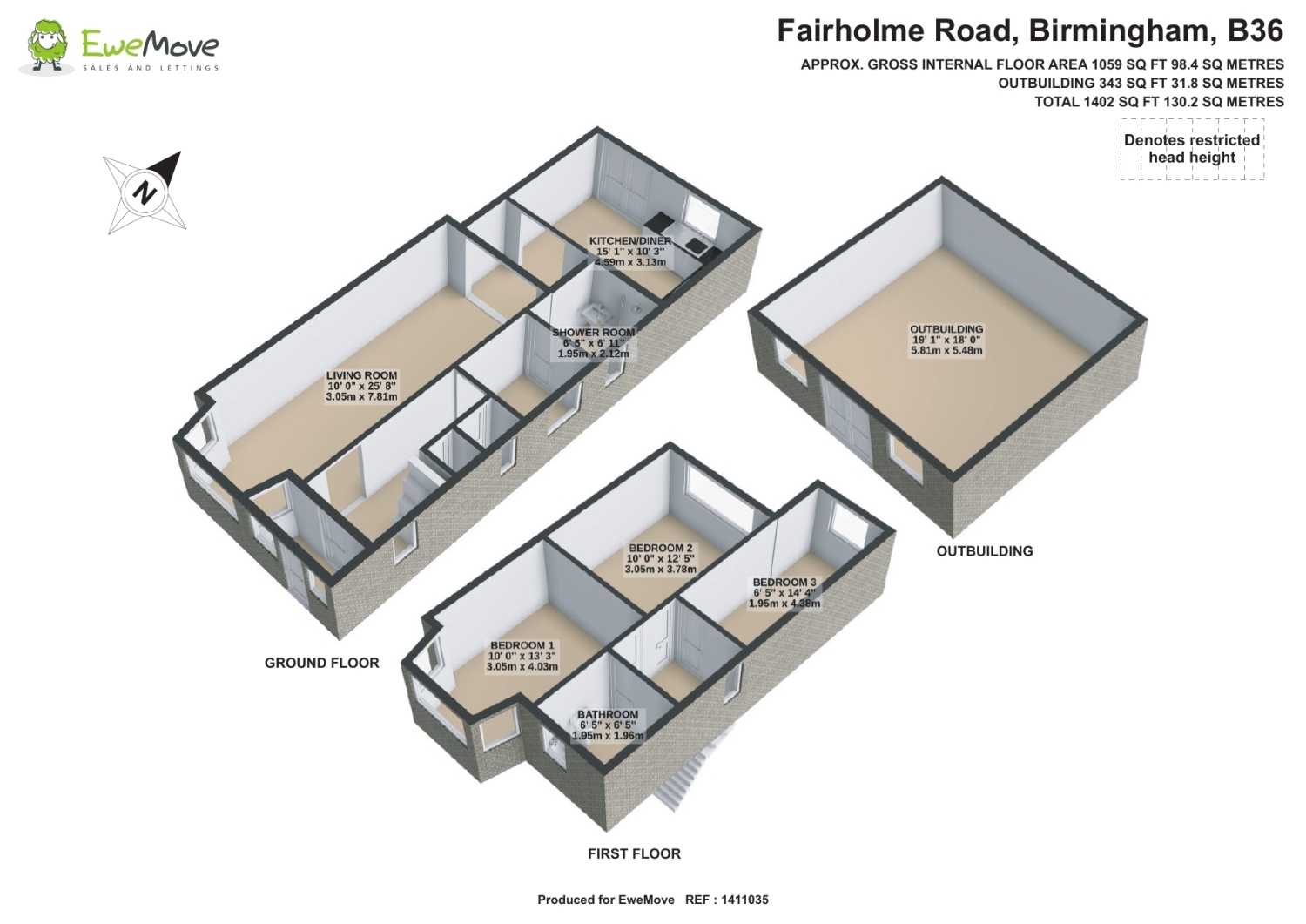48, Fairholme Road, Birmingham floorplan