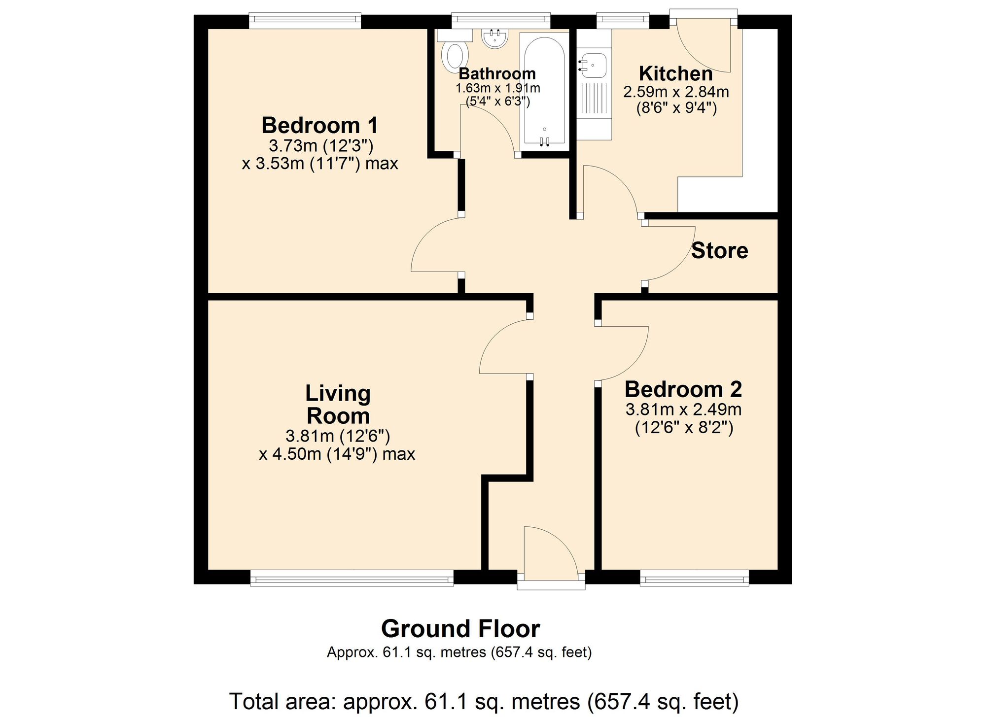 4 Oakfield Avenue, Accrington floorplan