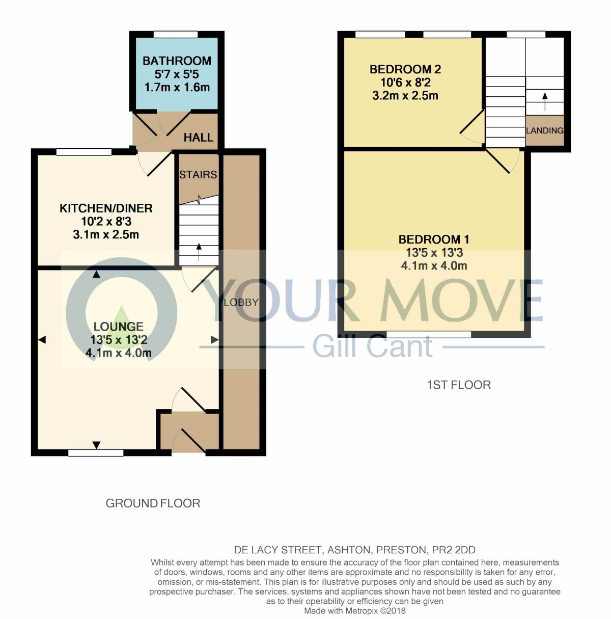 2 Bedrooms Terraced house for sale in De Lacy Street, Ashton-On-Ribble, Preston PR2