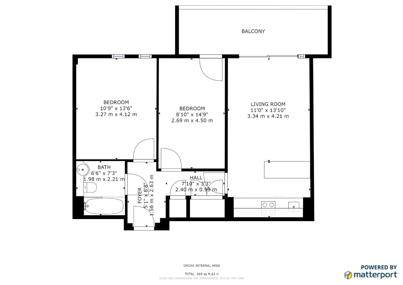 2 Bedrooms Flat to rent in Crampton Street, London SE17